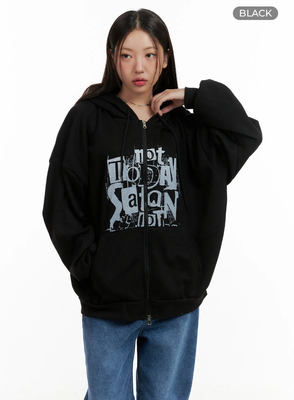 Acubi Oversized Two-Way Zip-Up Sweatshirt CL431 - Image 8