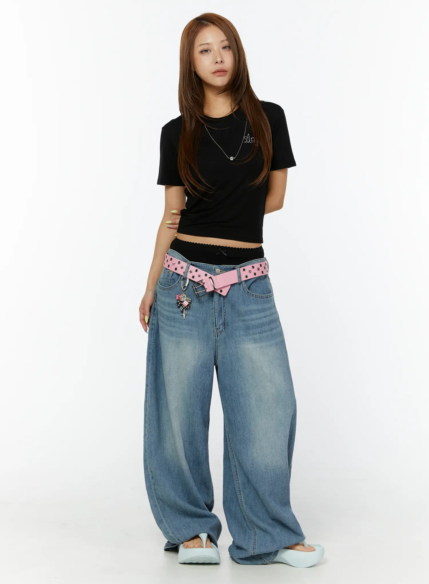 Aela Summer Wide Leg Jeans CY521 - Image 2