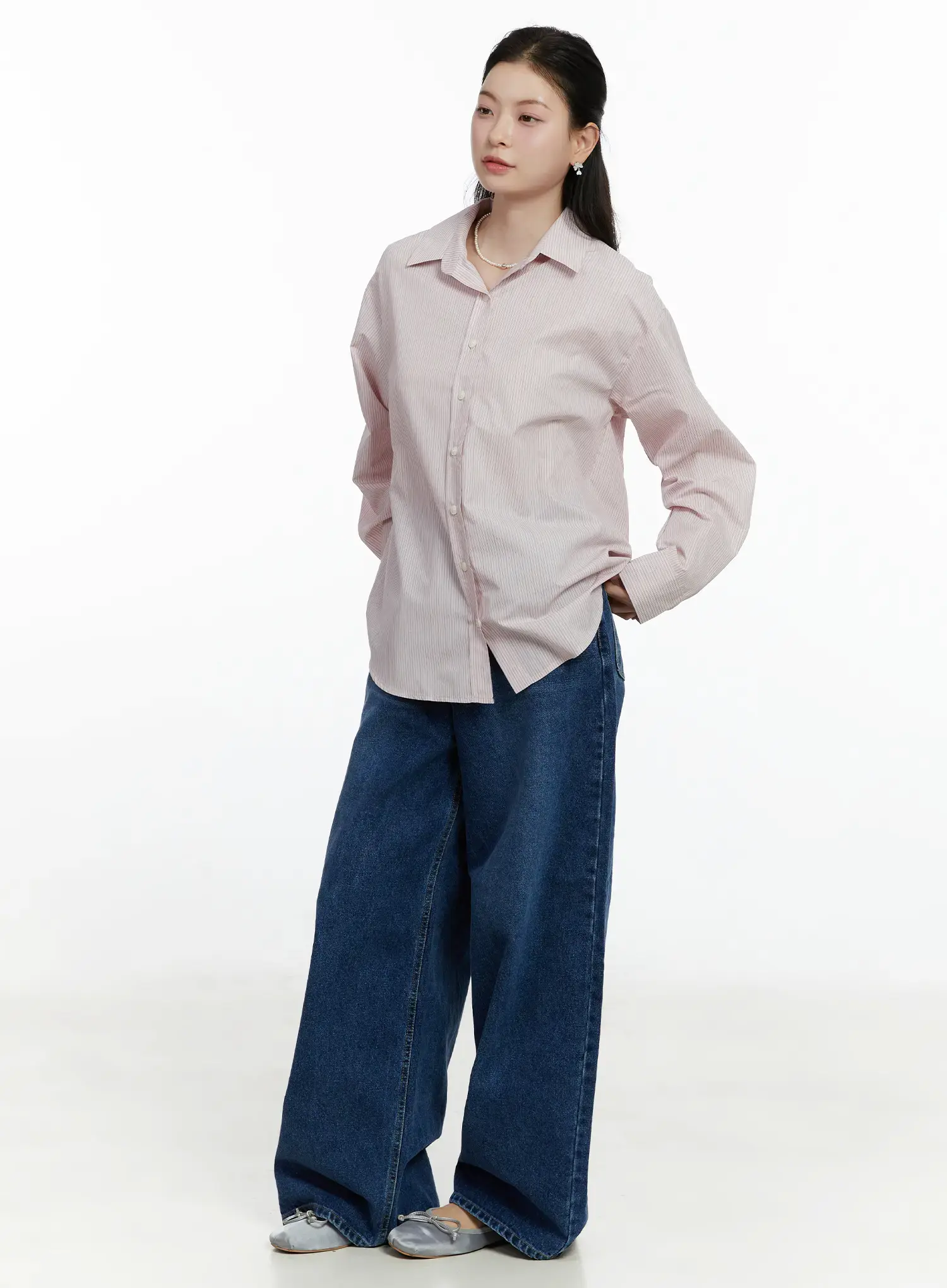 Alivia Casual Wide Leg Jeans F502 - Image 3