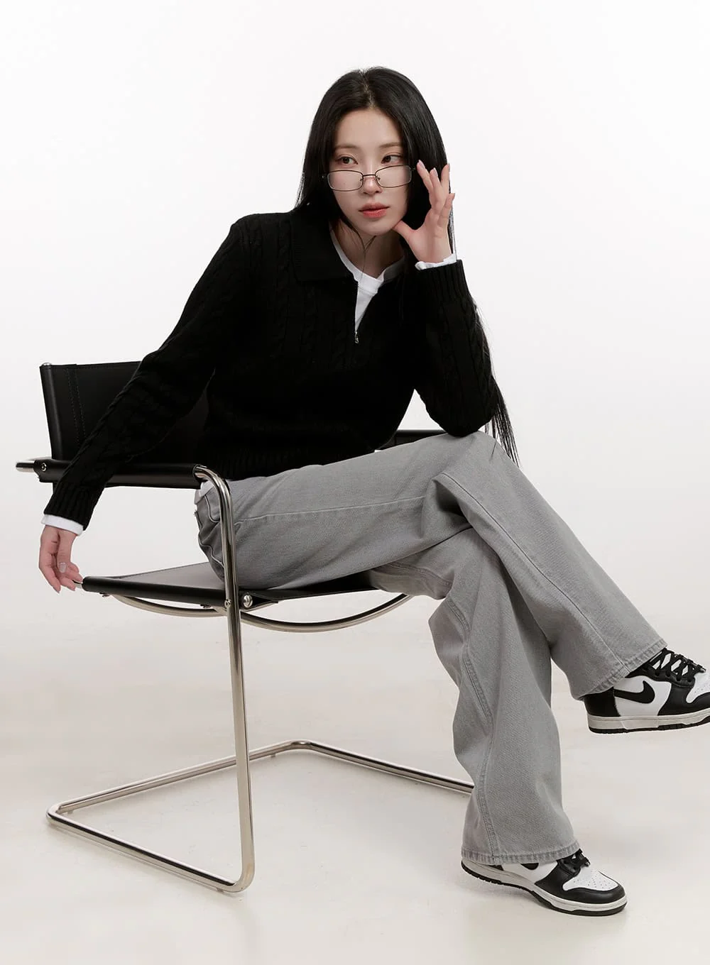 Ally Wide-Leg Jeans CJ531 - Image 7