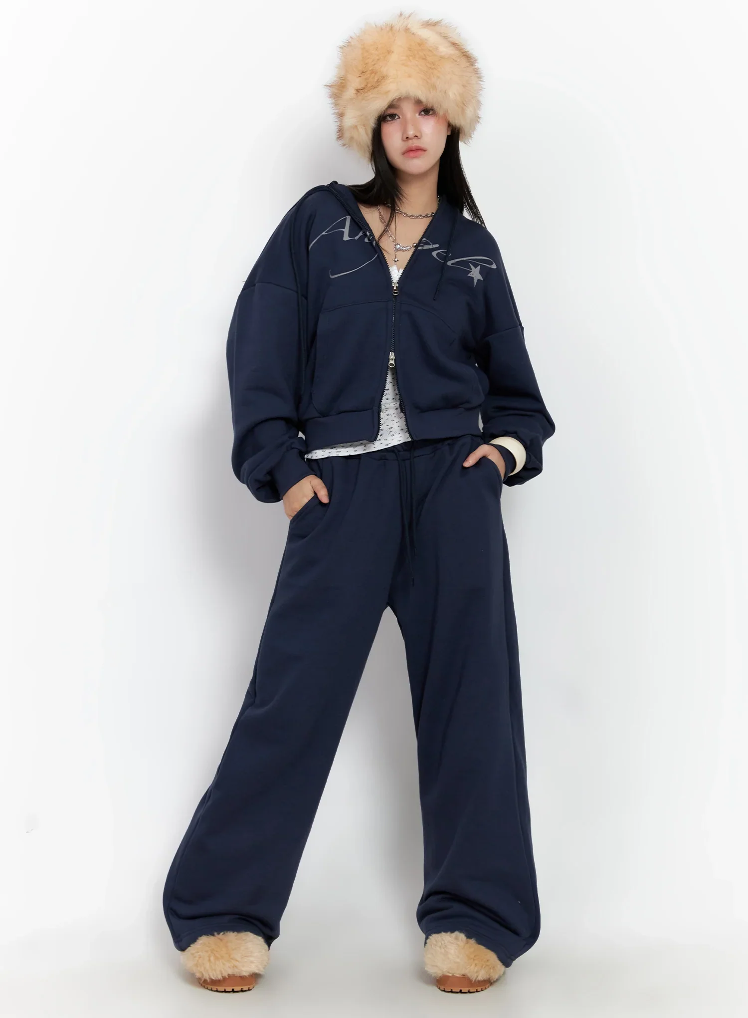 Angel Graphic Zip-Up Hoodie IS525 - Image 2