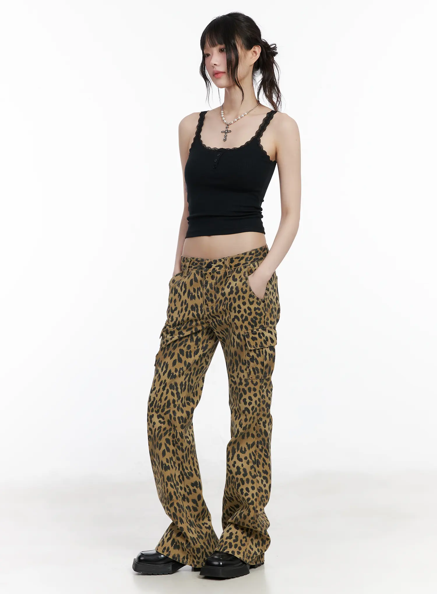 Animal Print Bootcut Pants CM526 - Image 5