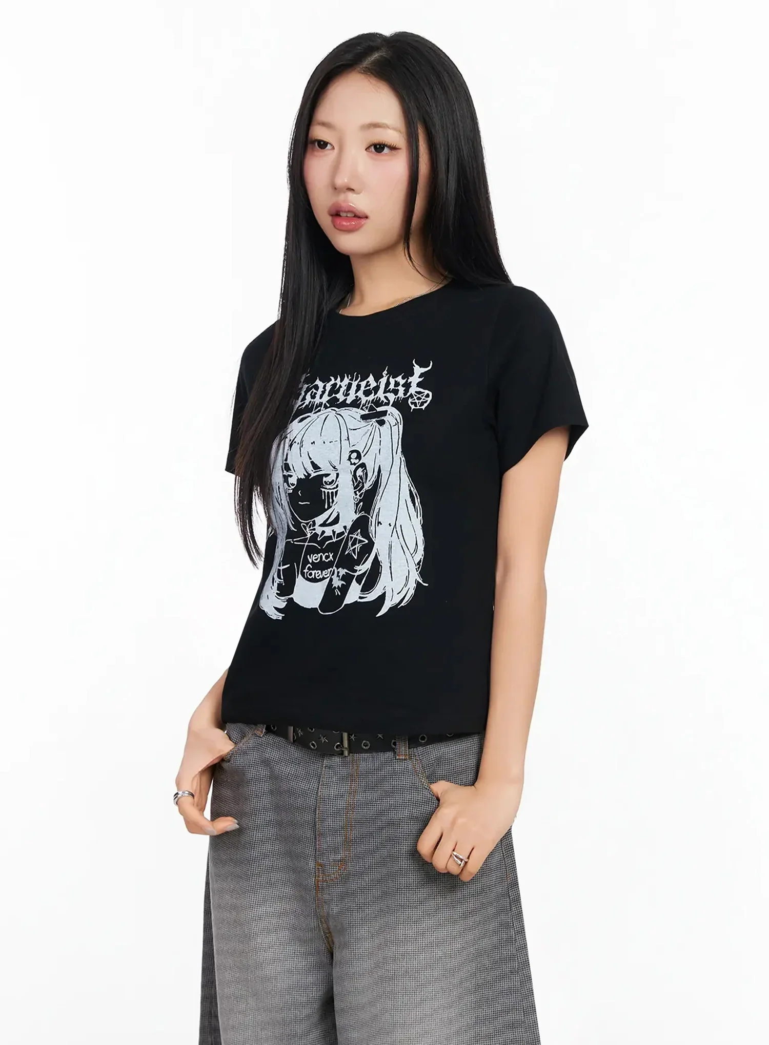 Anime Print Graphic T-Shirt CA513 - Image 15