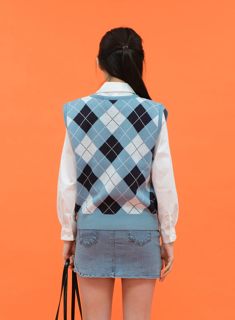 Argyle Pattern Vest C1703 - Image 6