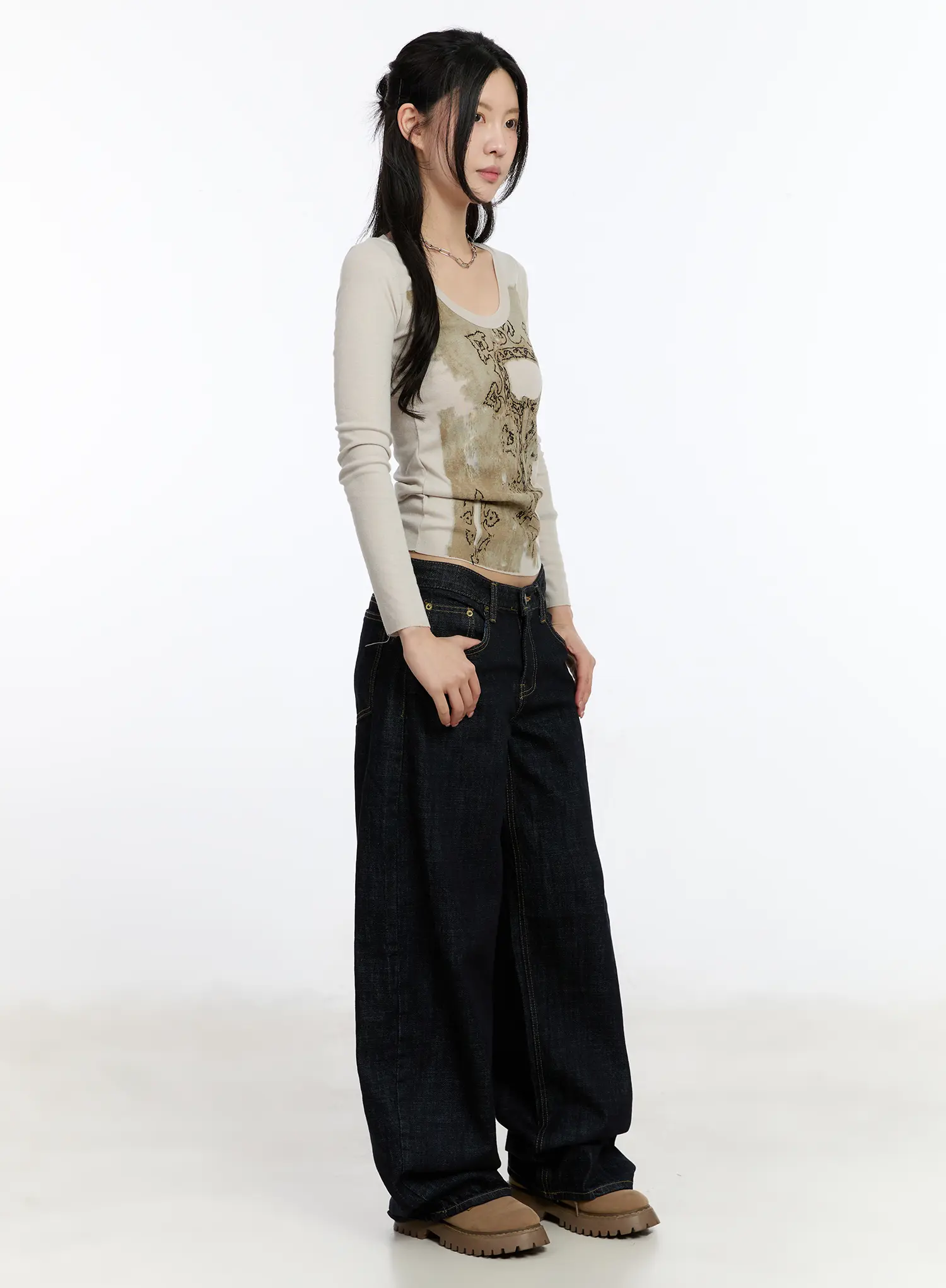 Artistic Vintage Print Long Sleeve CA506 - Image 9