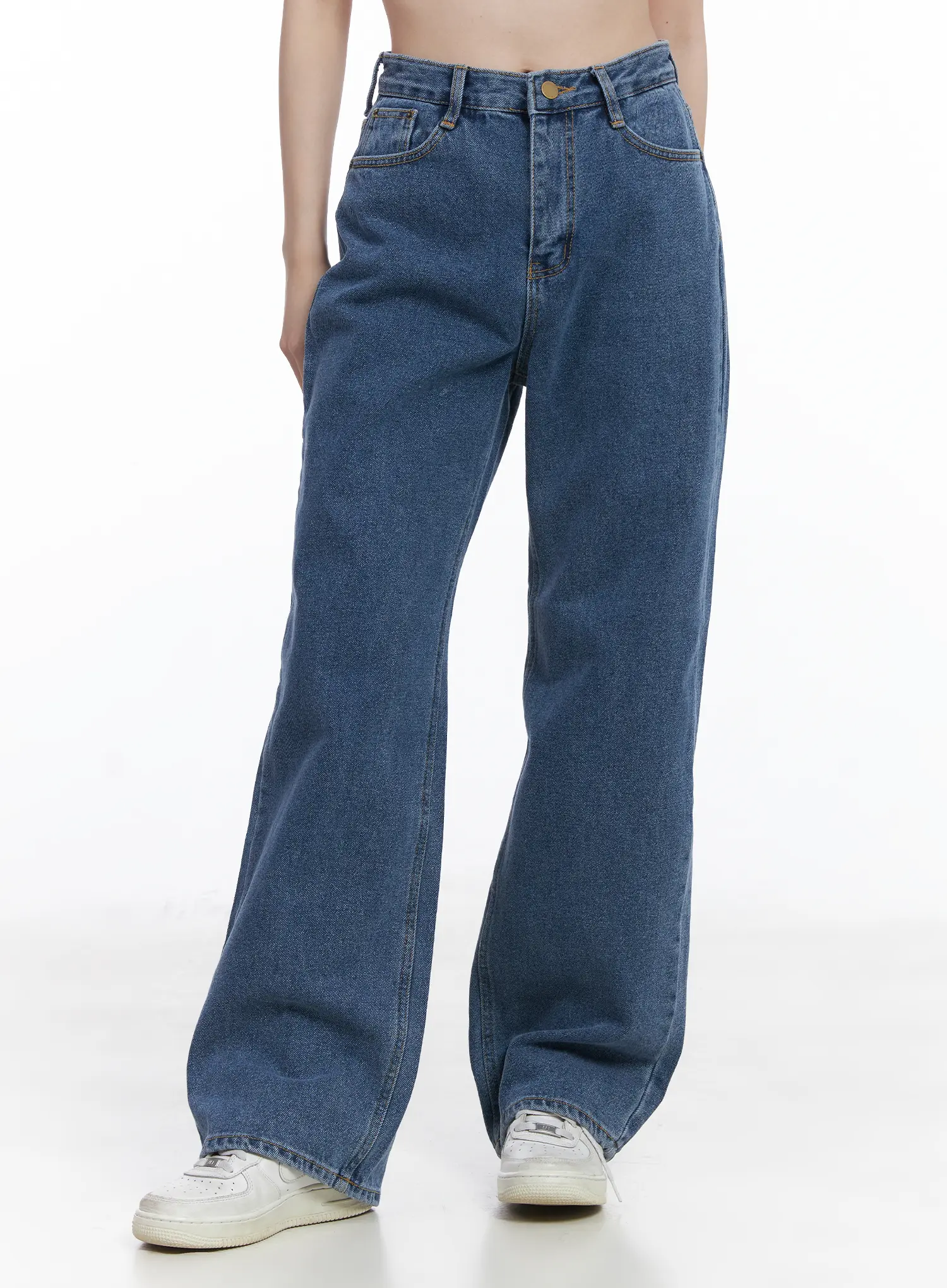 Ashlyn High-Waist Fleece-Lined Wide-Leg Jeans CJ507