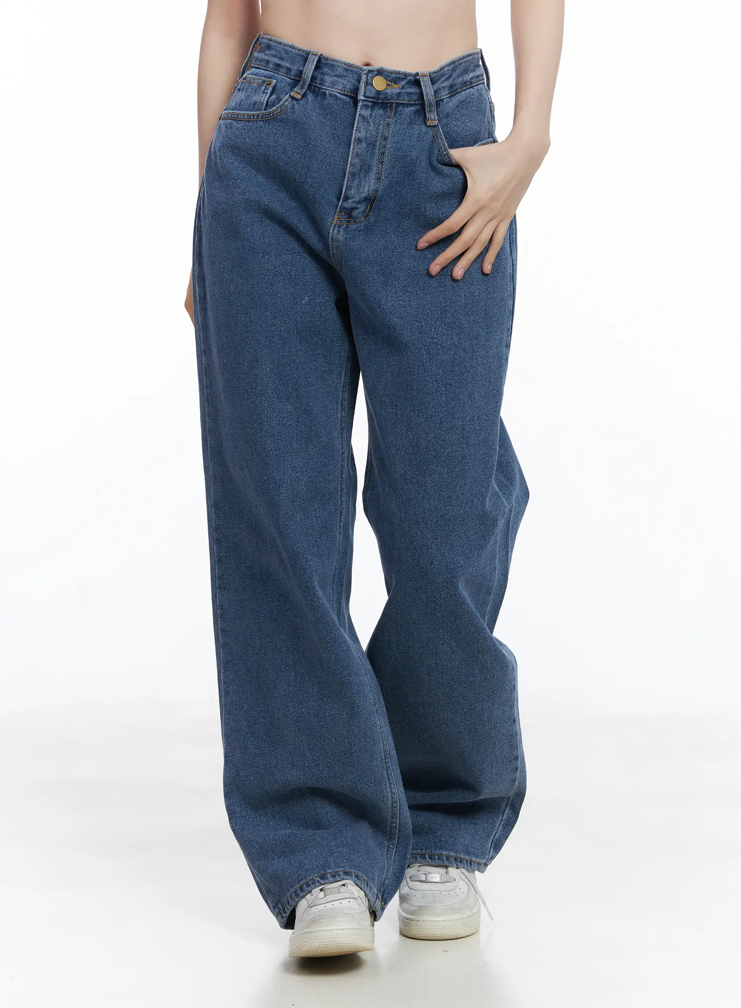 Ashlyn High-Waist Fleece-Lined Wide-Leg Jeans CJ507 - Image 9
