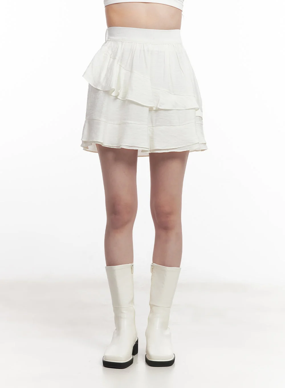 Asymmetric Frill Flair Mini Skirt CY526 - Image 2