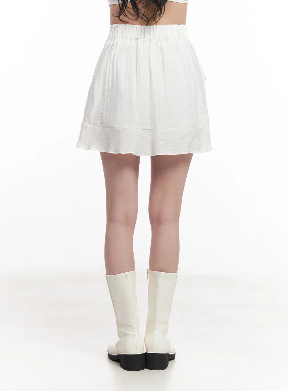 Asymmetric Frill Flair Mini Skirt CY526 - Image 4
