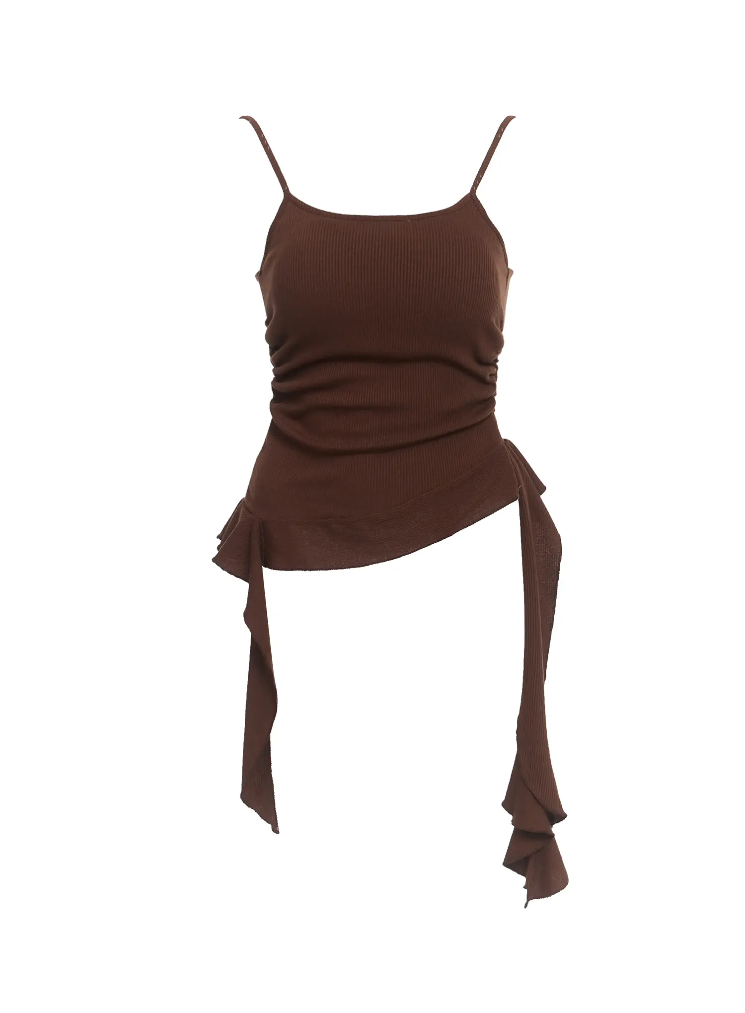 Asymmetric Frill Long Tank Top IC503 - Image 5
