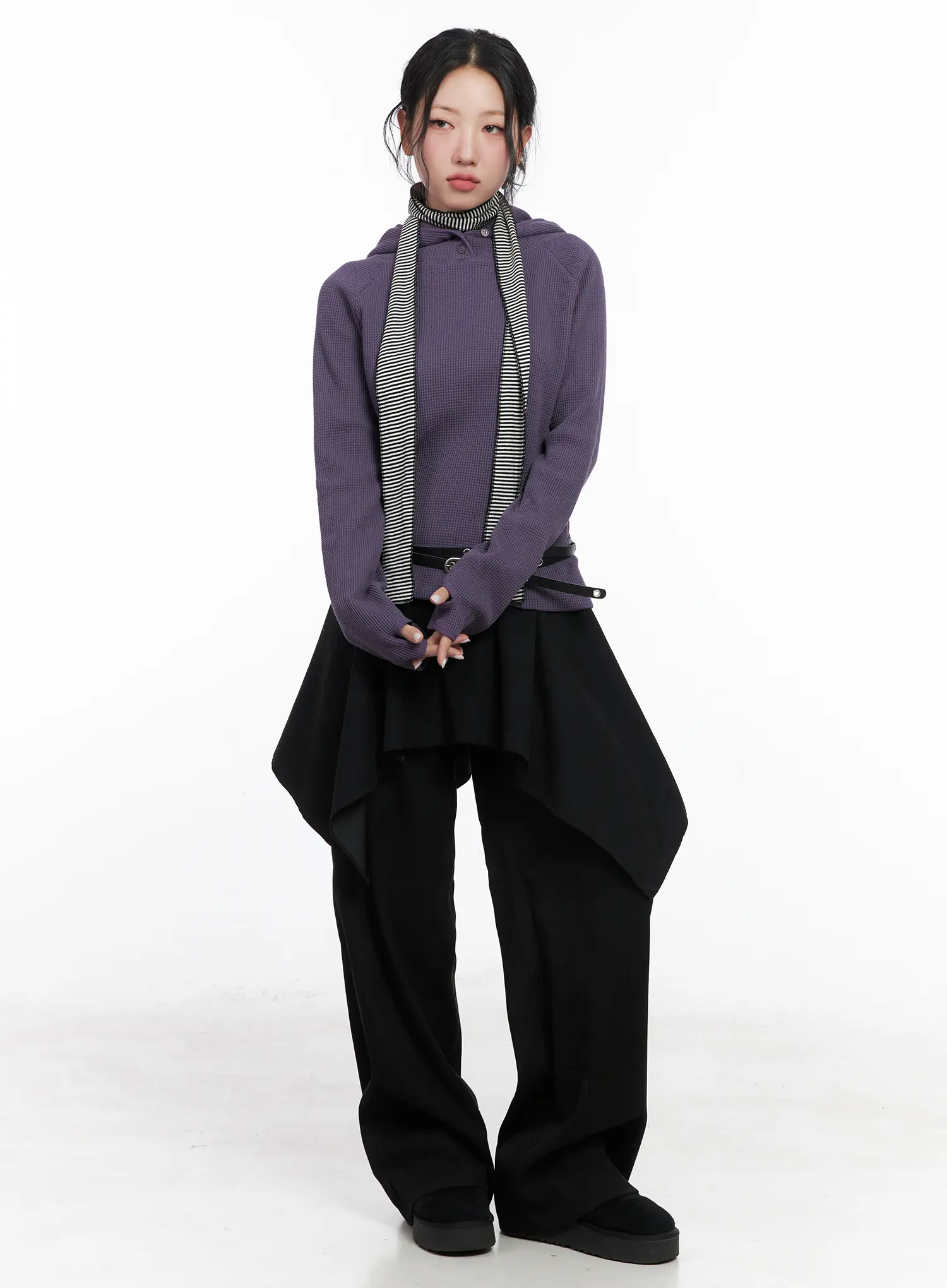 Asymmetric Layered Skirt Pants CN514 - Image 2