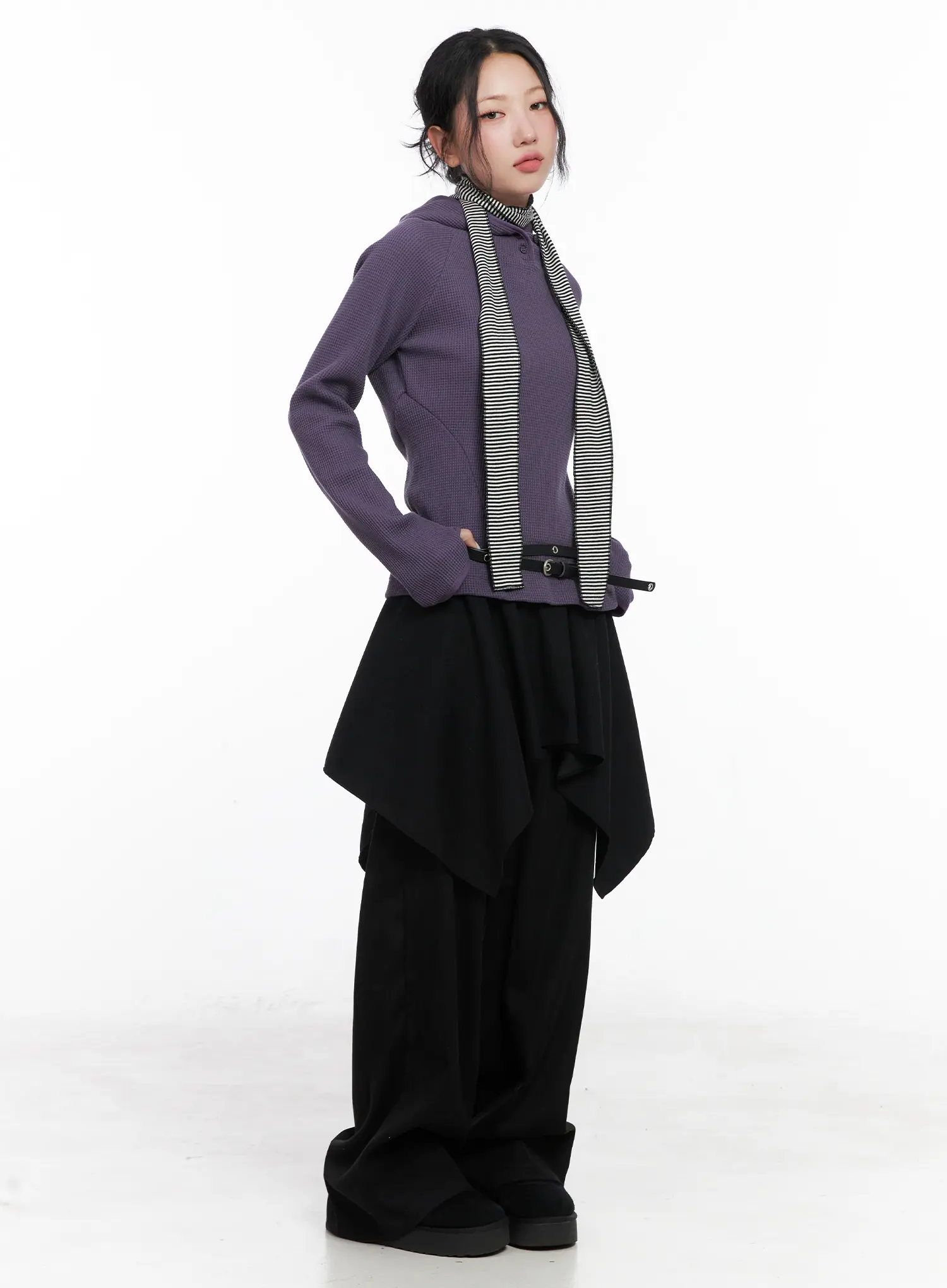 Asymmetric Layered Skirt Pants CN514 - Image 5