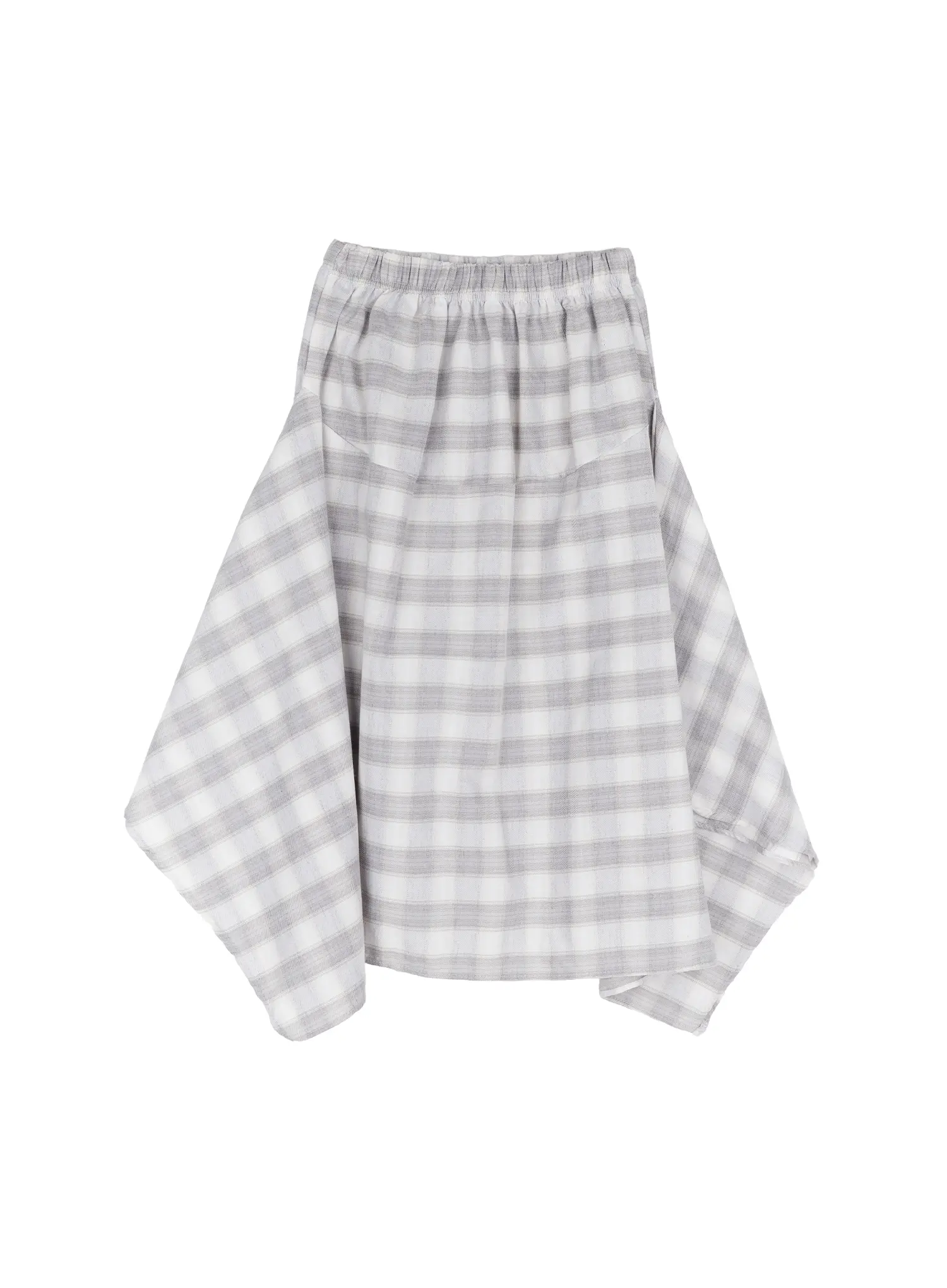 Asymmetric Plaid Midi Skirt CF506 - Image 8