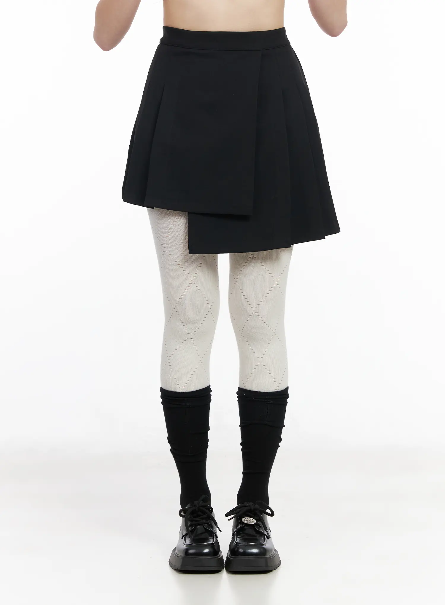 Asymmetric Pleated Mini Skirt CM513 - Image 2