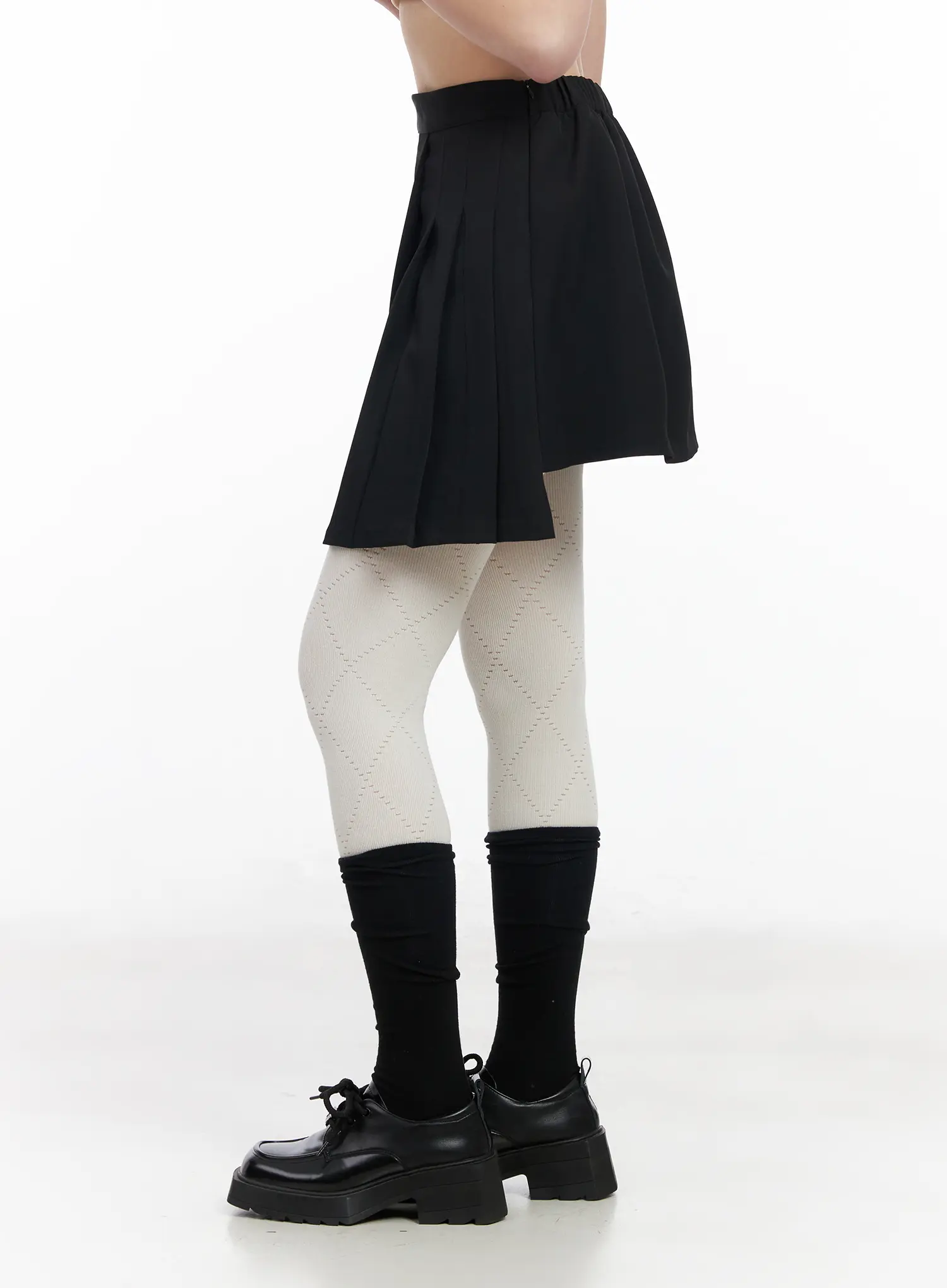 Asymmetric Pleated Mini Skirt CM513 - Image 3