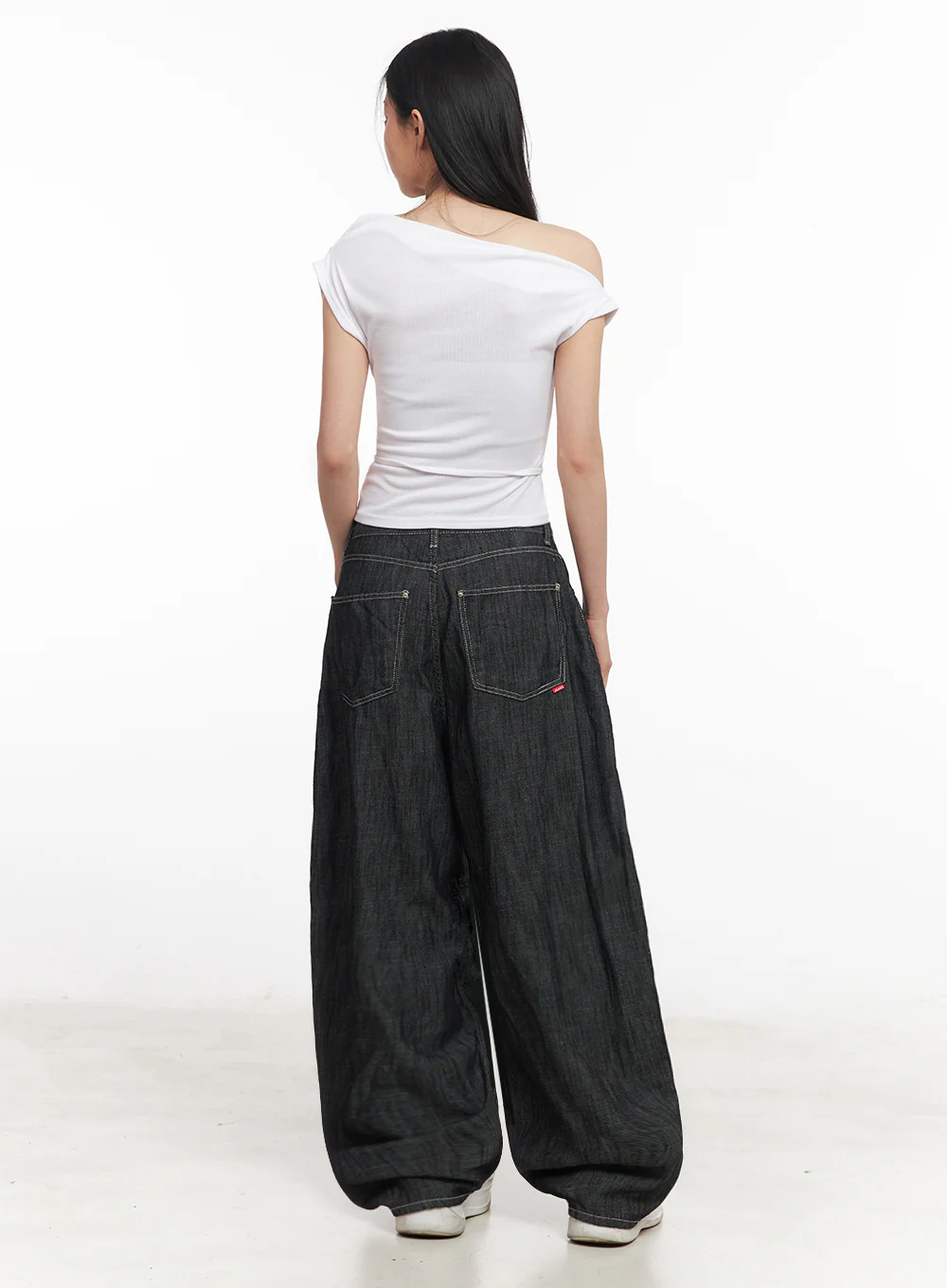 Asymmetric Short Sleeve Wrap Shirt IY516 - Image 10