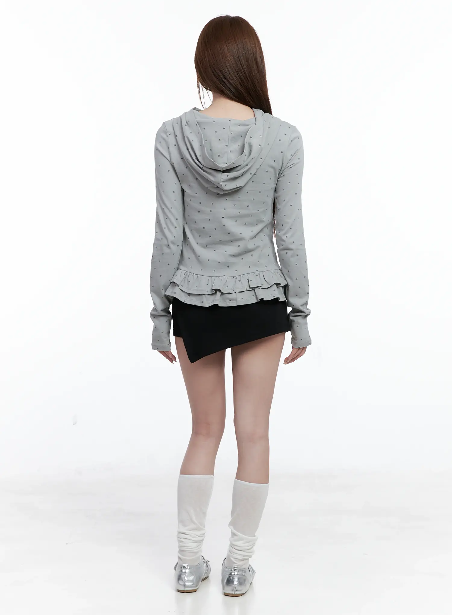Asymmetric Slit Ribbed Mini Skirt CS501 - Image 6