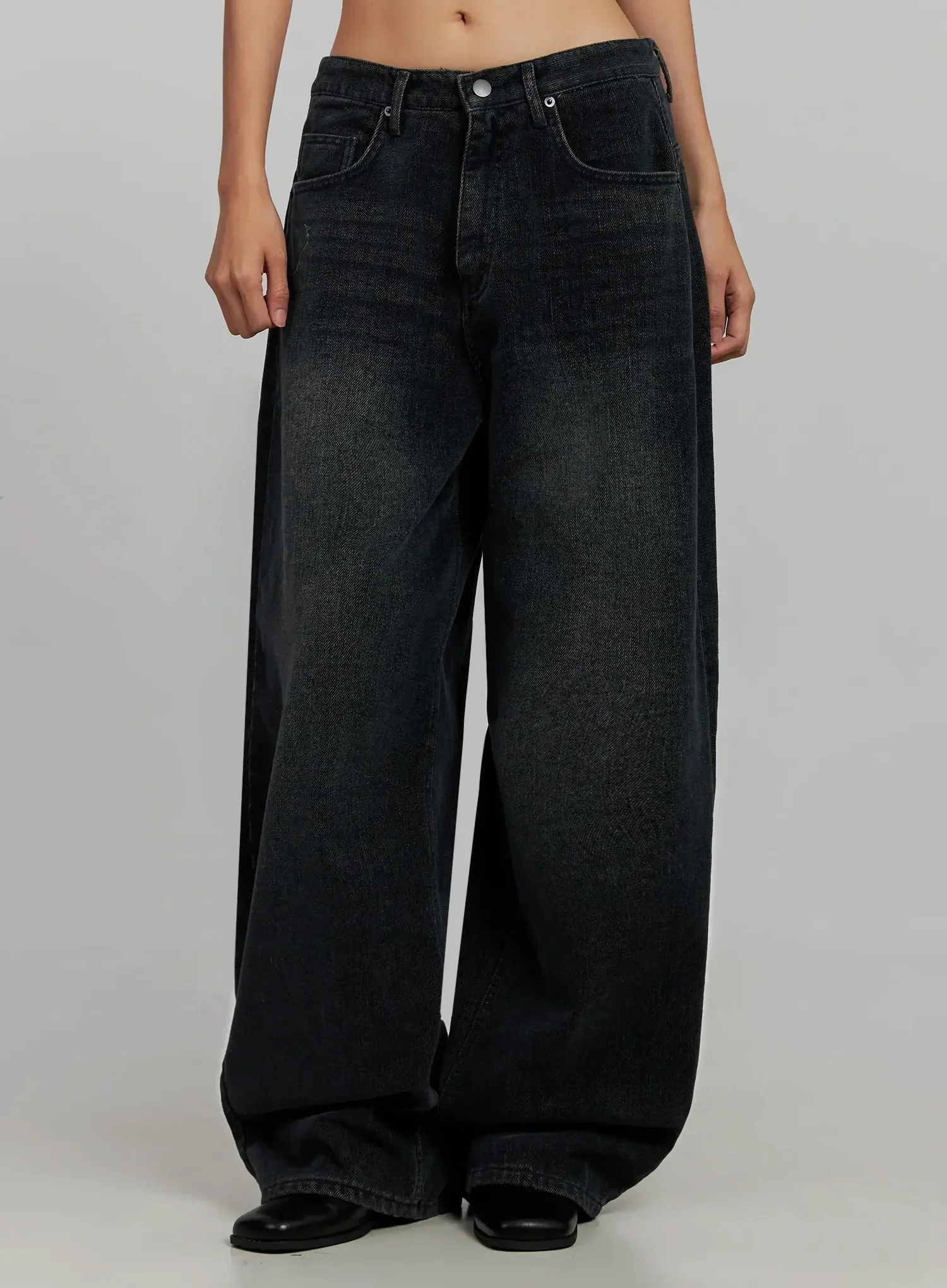 Aubree Washed Wide Jeans IJ502 - Image 5