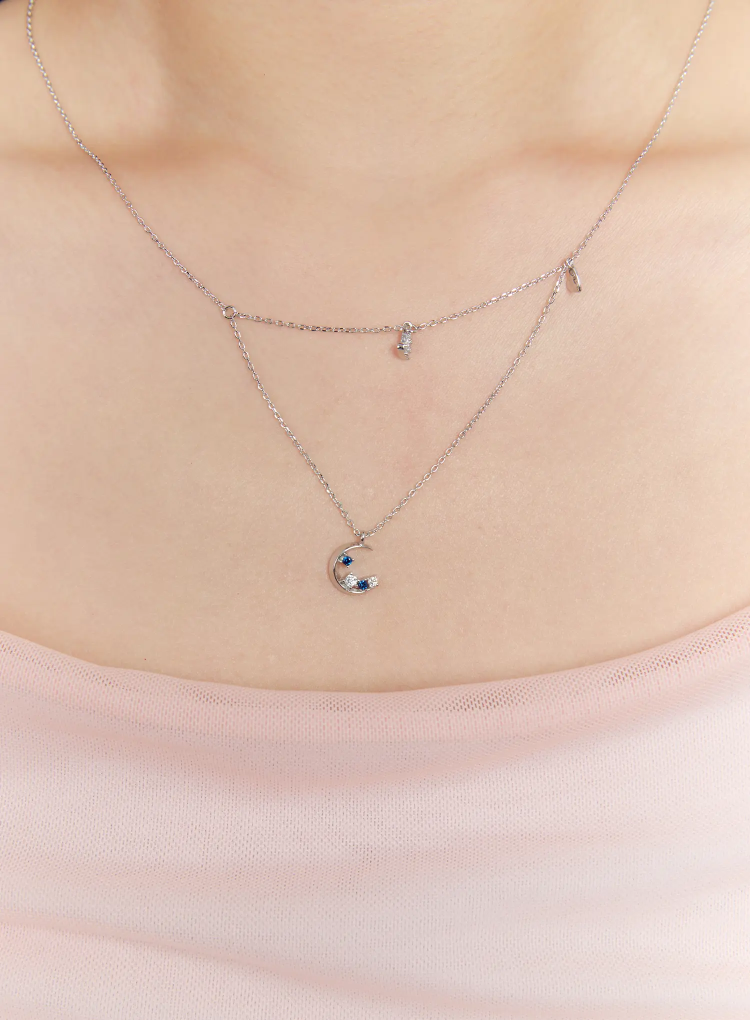 Azure Crescent Necklace IS517 - Image 2