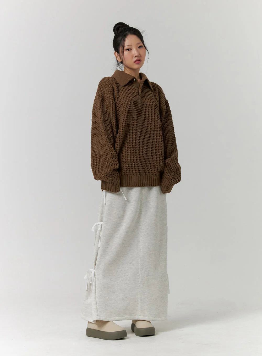 Balletcore Ribbon Side Slit Maxi Skirt CD319 - Image 3