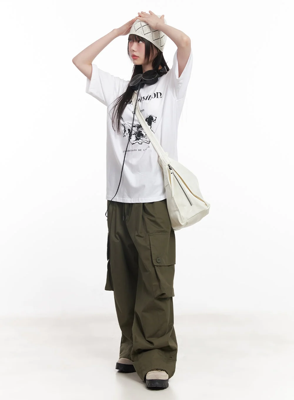 Balloon-Fit Baggy Cargo Pants CY520 - Image 10