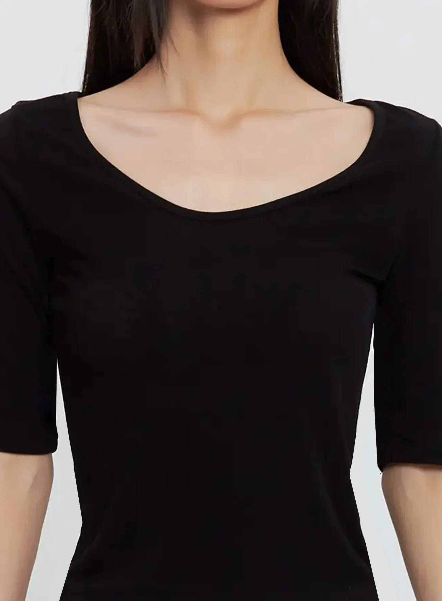 Basic 3/4-Sleeve Top IL528 - Image 4