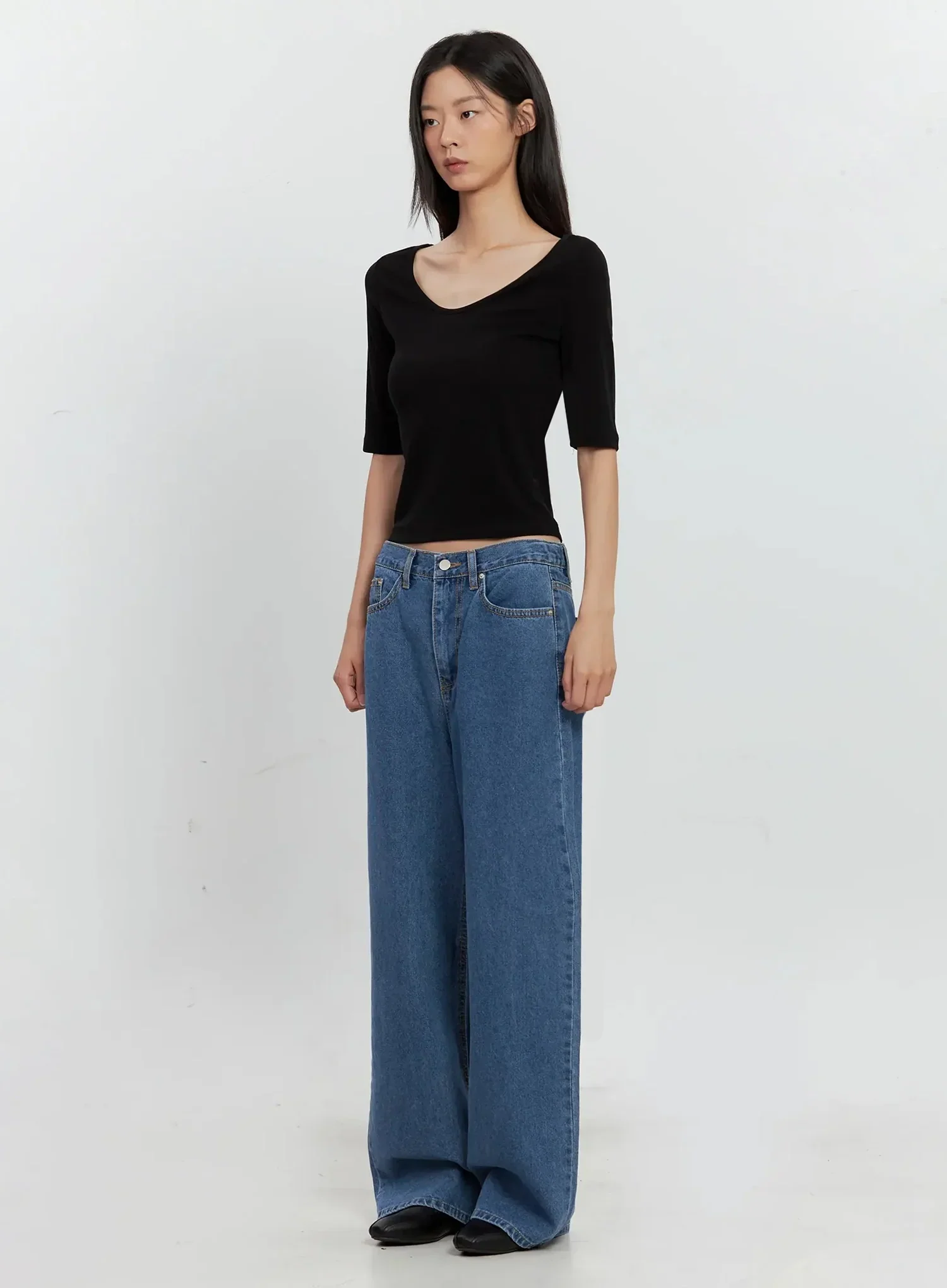 Basic 3/4-Sleeve Top IL528 - Image 6