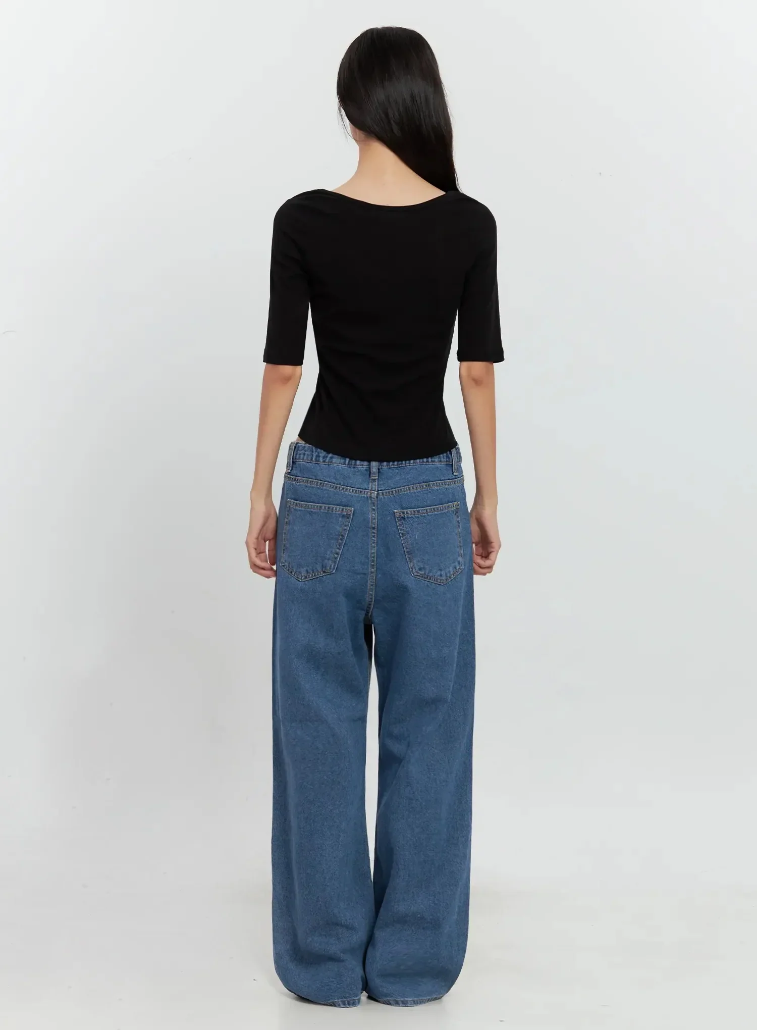 Basic 3/4-Sleeve Top IL528 - Image 8
