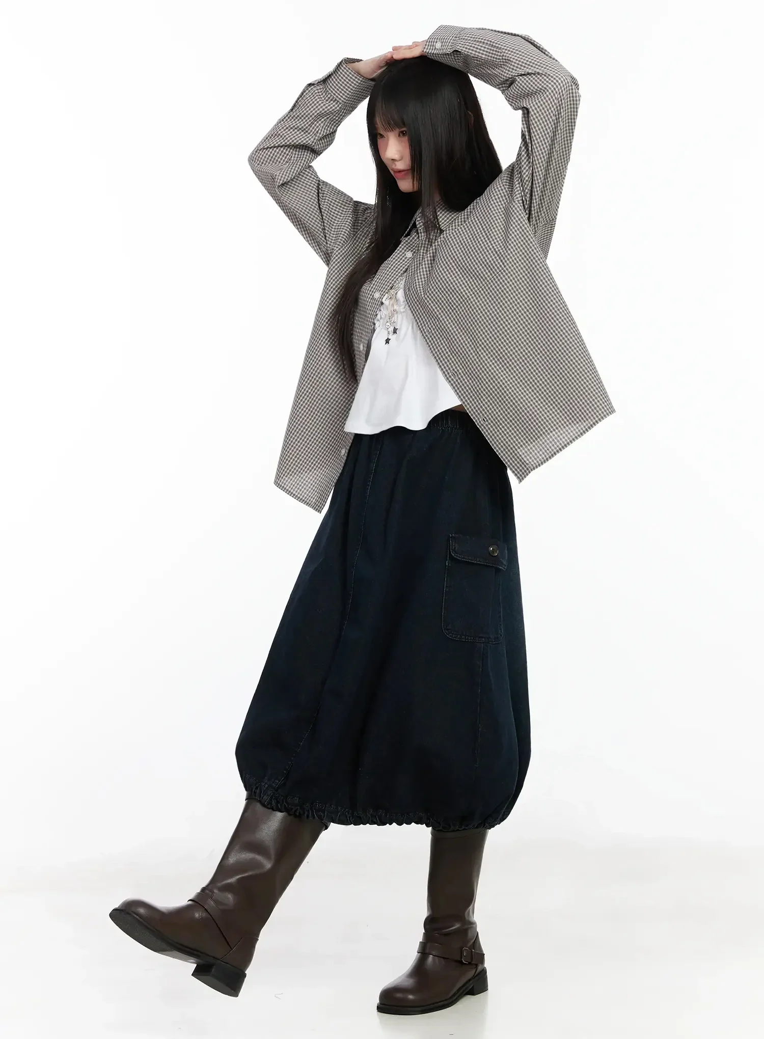 Basic Checkered Shirt IM530 - Image 11