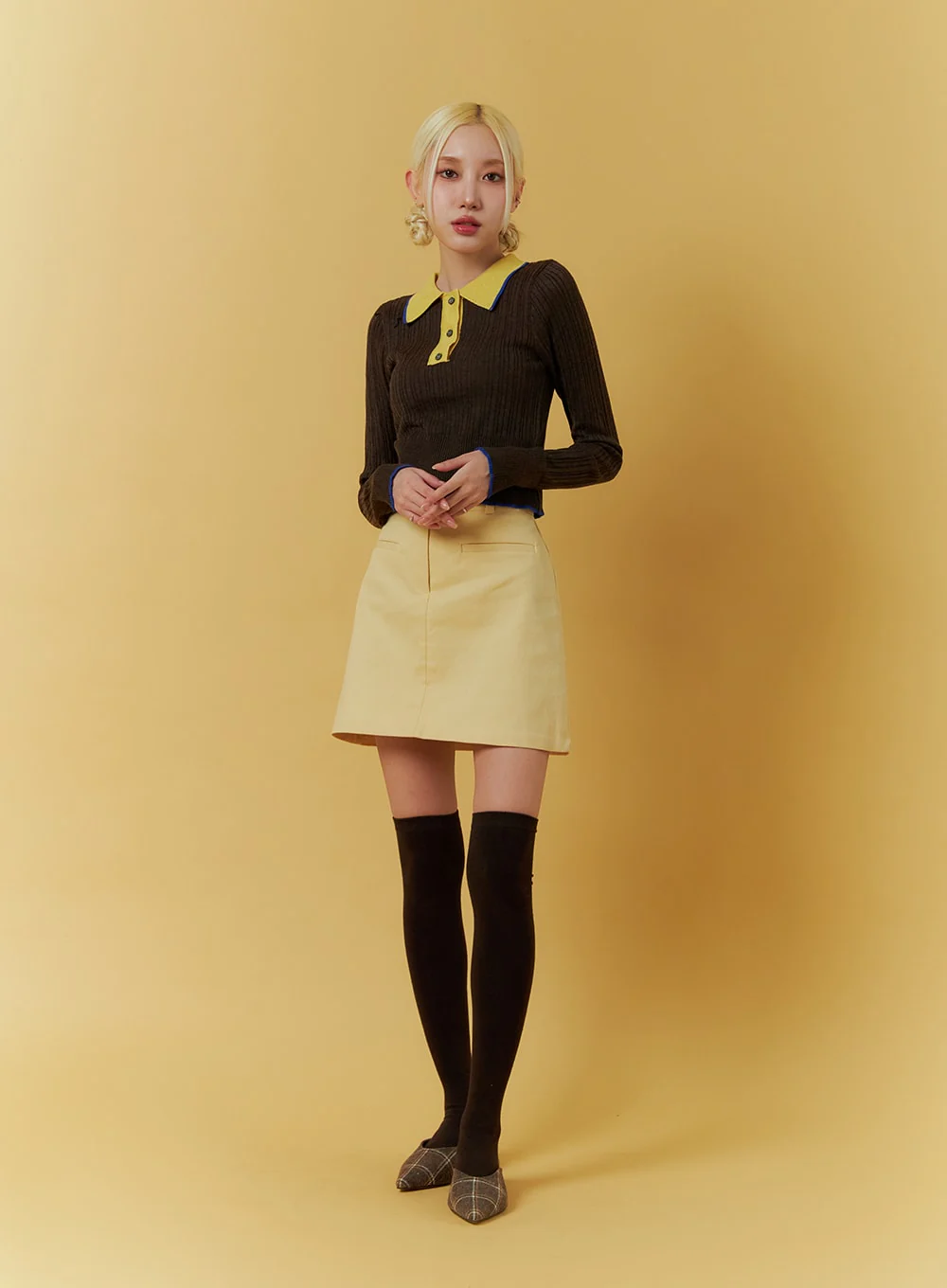 Basic Cotton Mini Skirt IF408 - Image 3