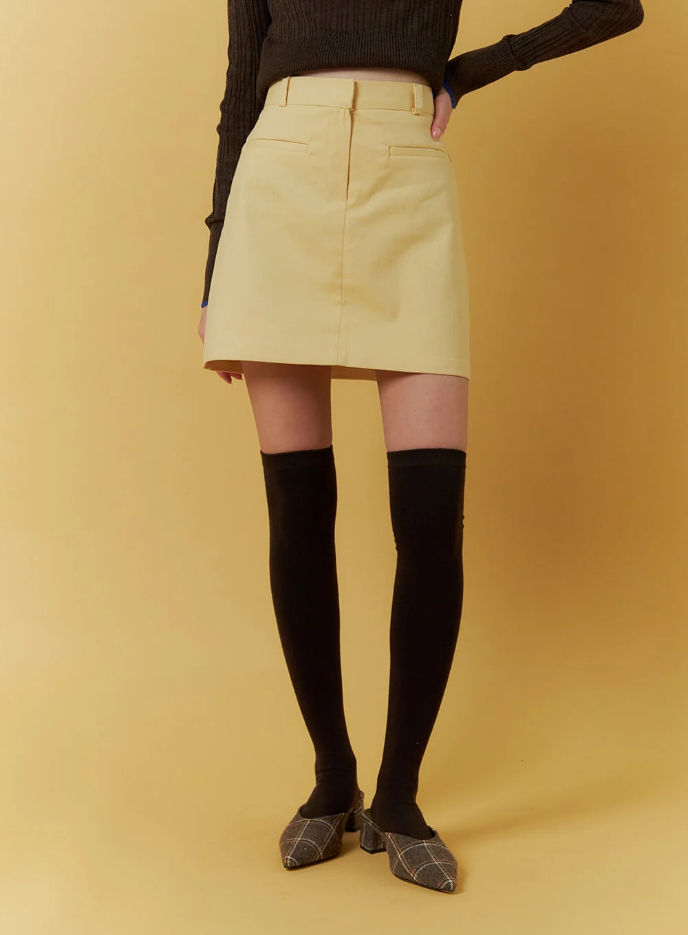 Basic Cotton Mini Skirt IF408 - Image 4