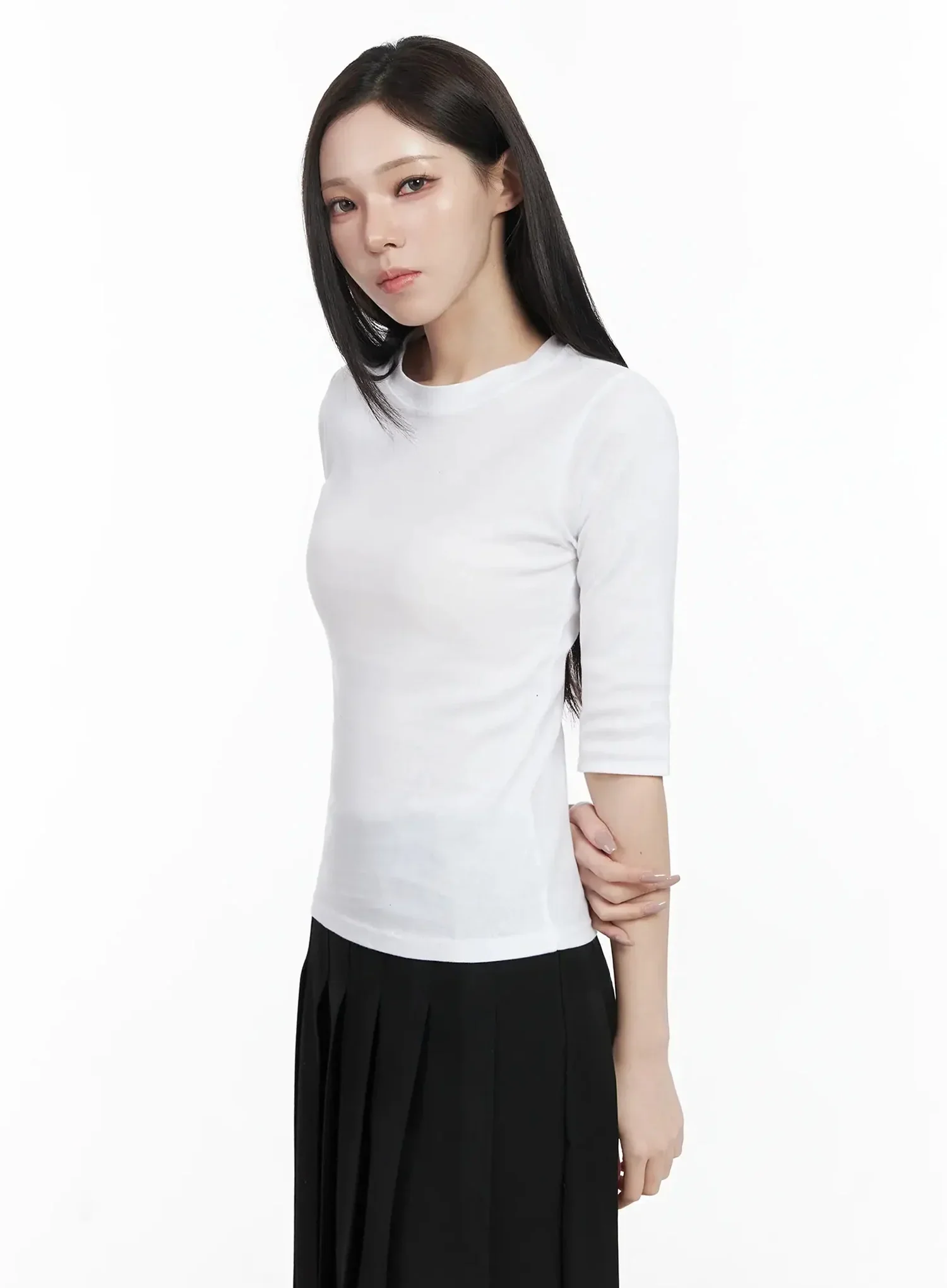 Basic Mid-Length Long Sleeve Top IF502 - Image 15