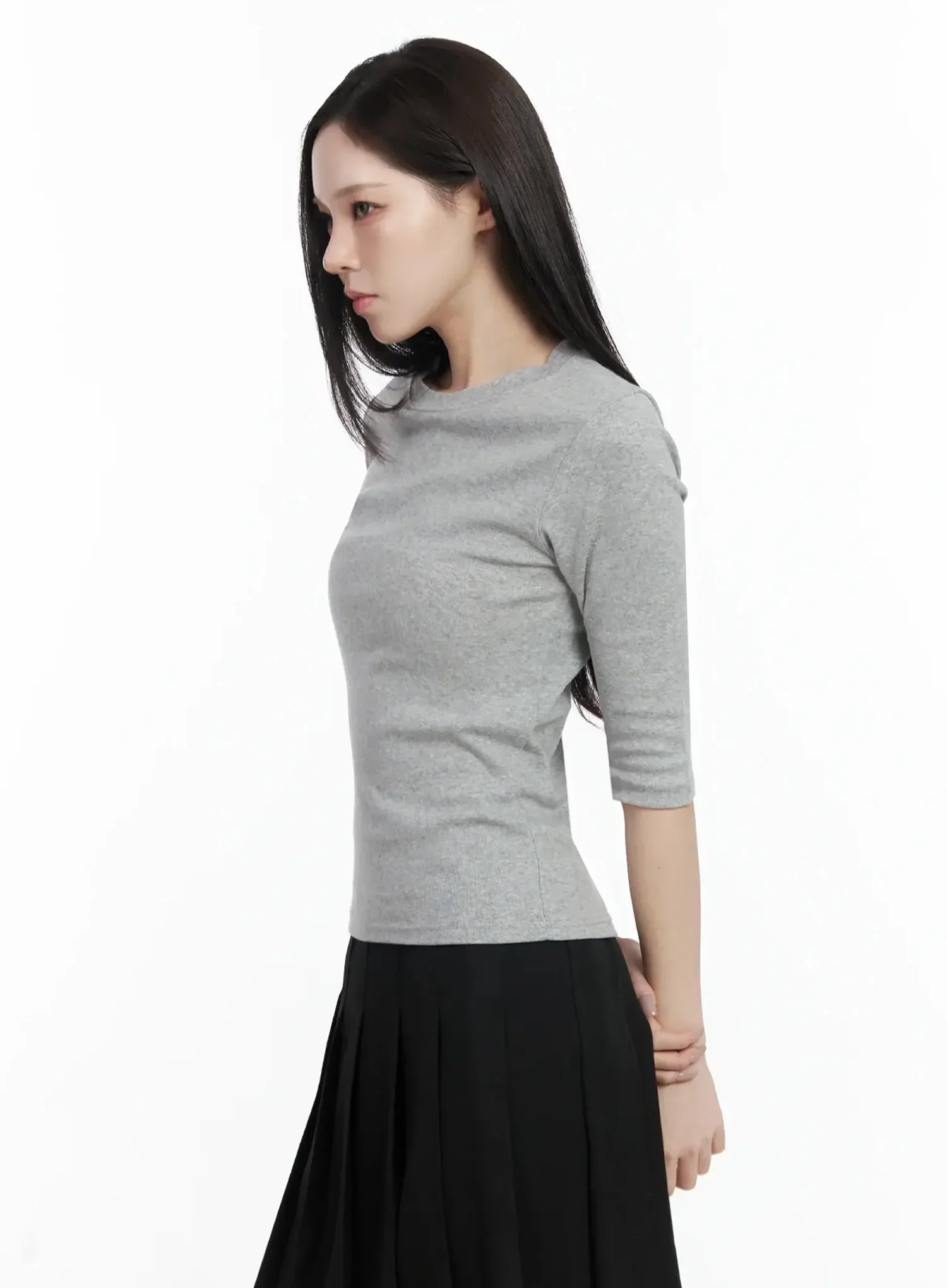 Basic Mid-Length Long Sleeve Top IF502 - Image 9