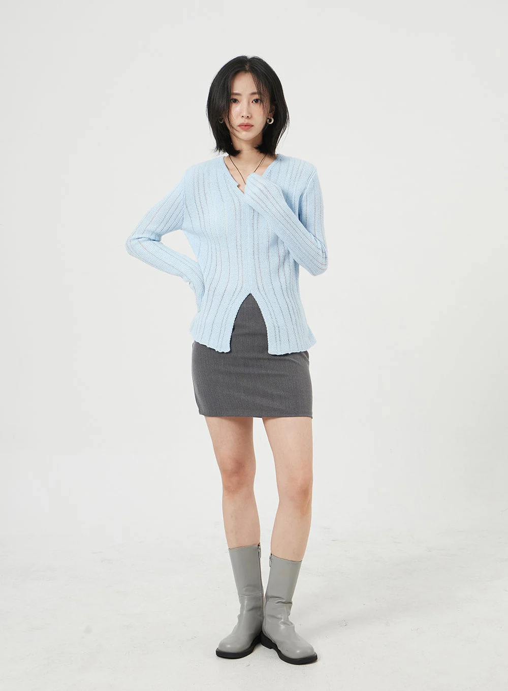 Basic Mini Skirt OM322 - Image 3