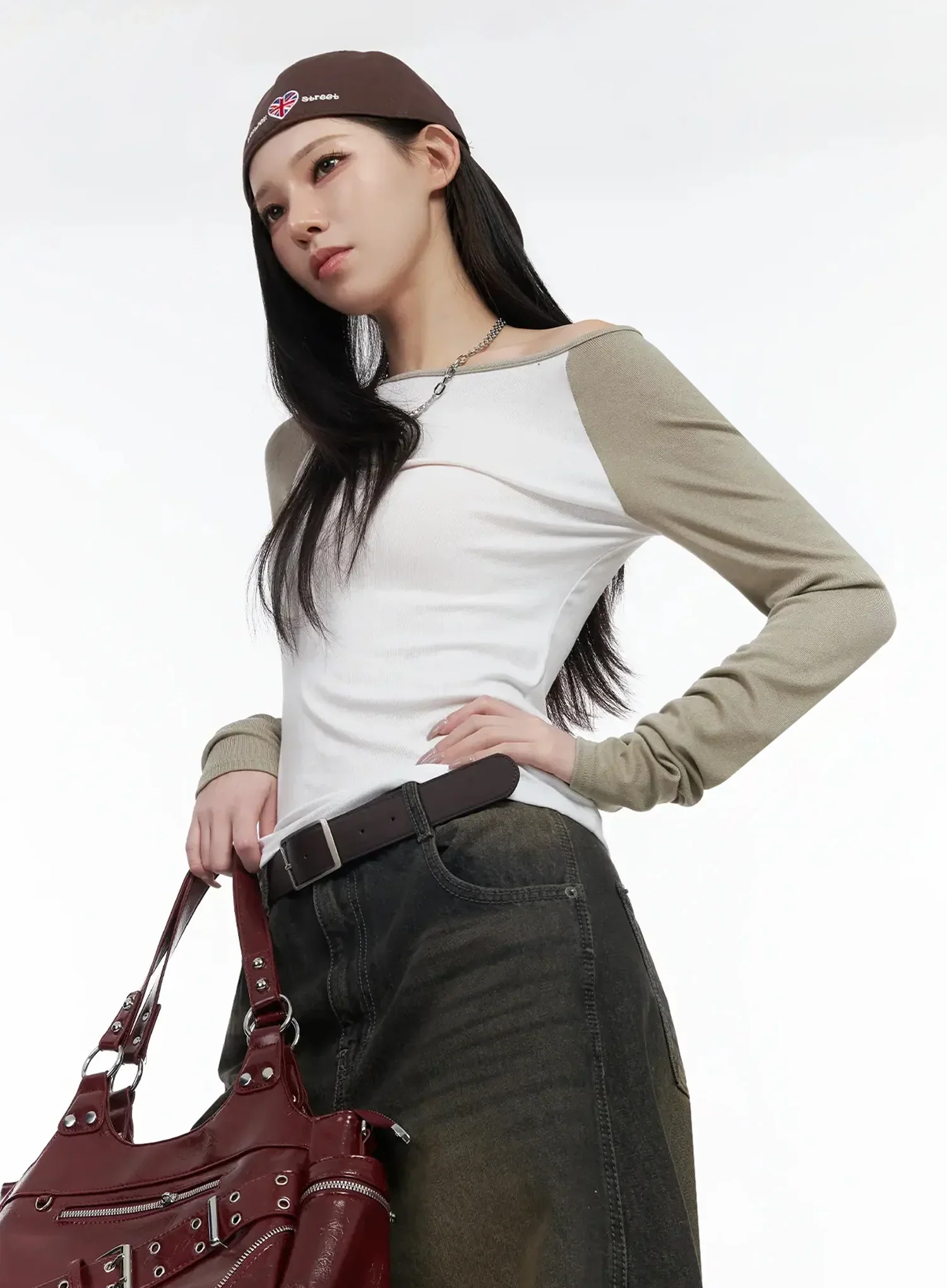Basic Raglan Long Sleeve Top IJ528
