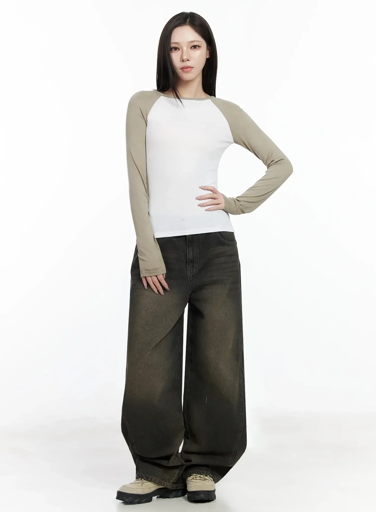 Basic Raglan Long Sleeve Top IJ528 - Image 4