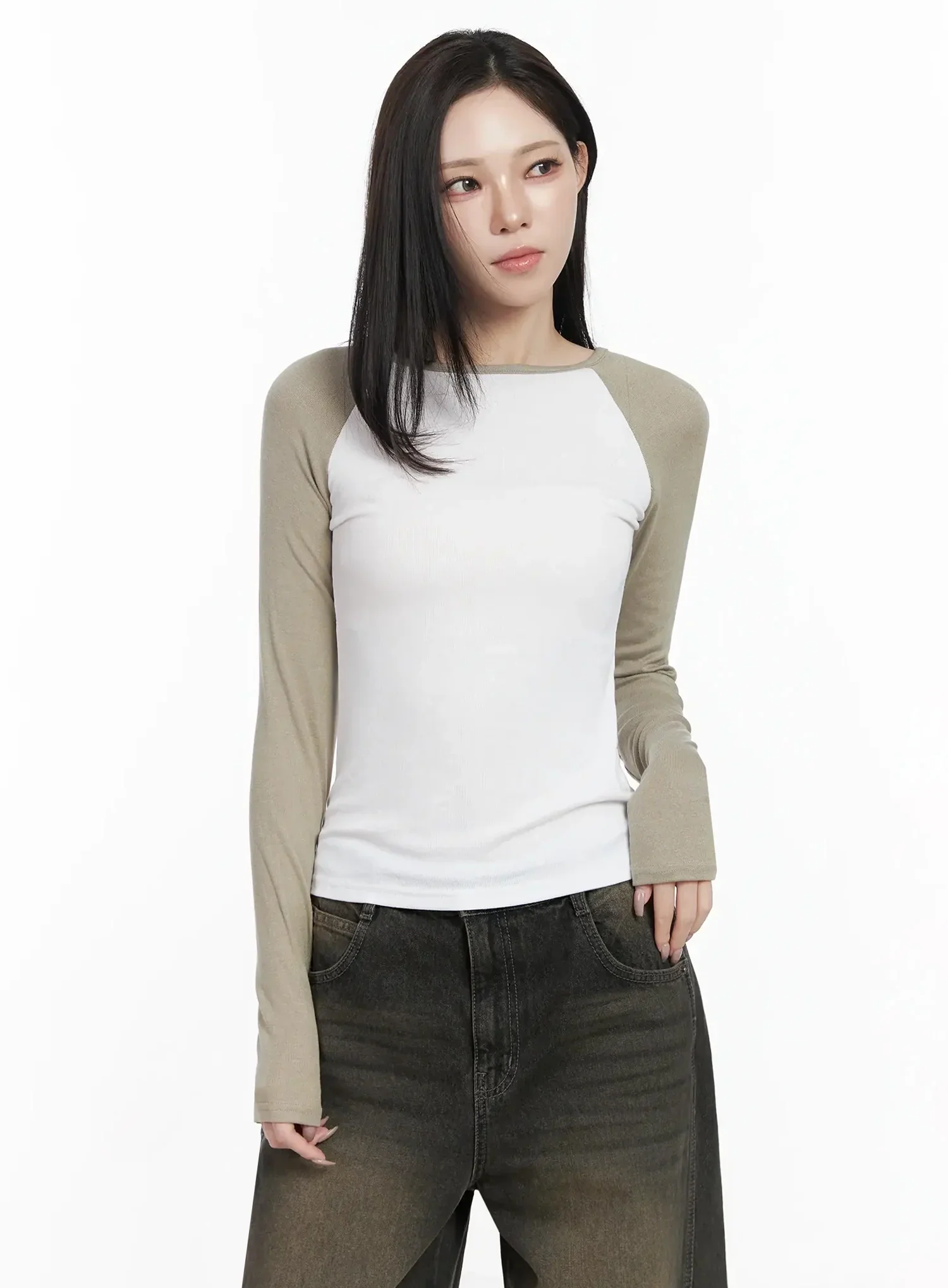 Basic Raglan Long Sleeve Top IJ528 - Image 6