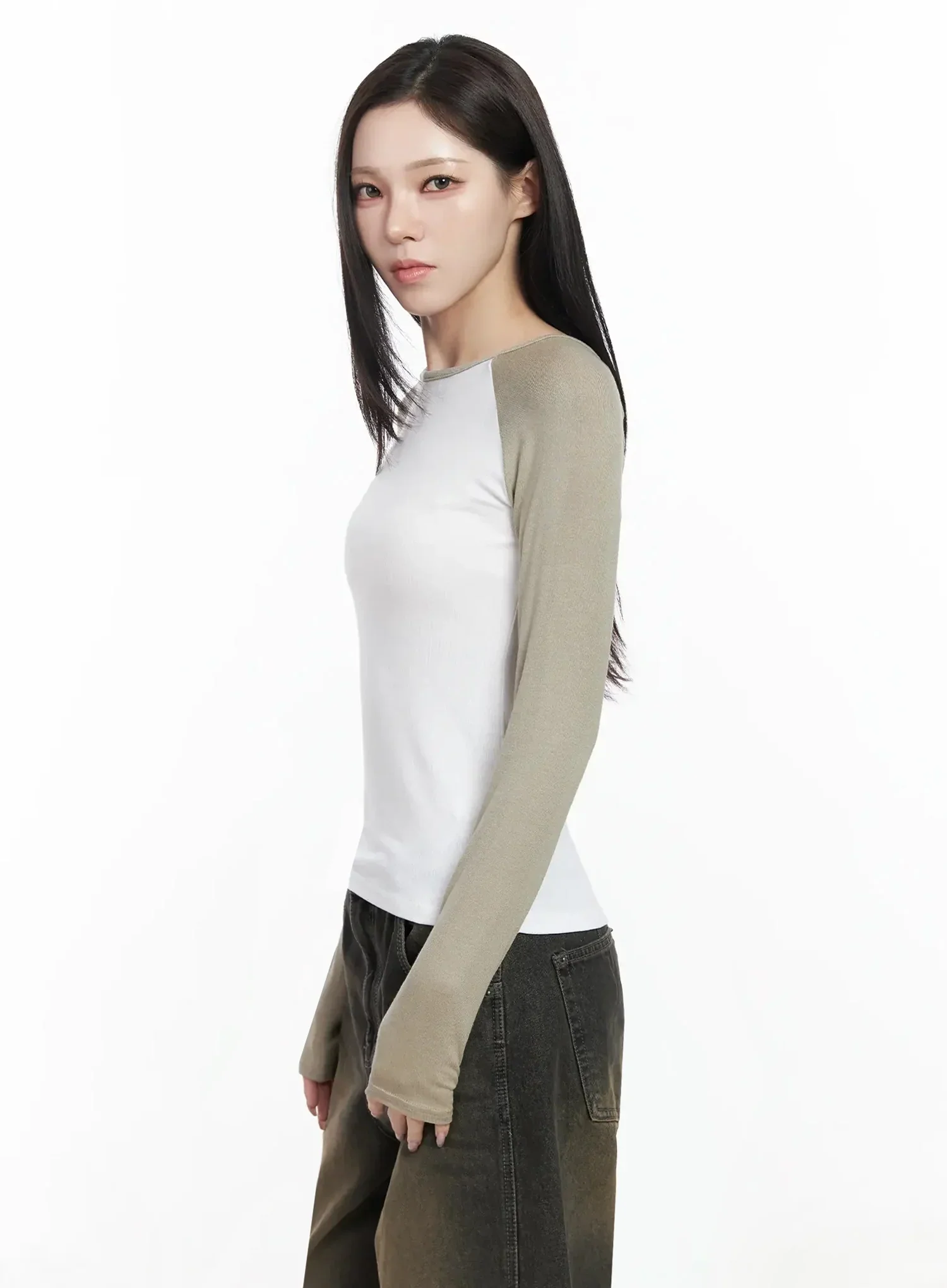Basic Raglan Long Sleeve Top IJ528 - Image 7