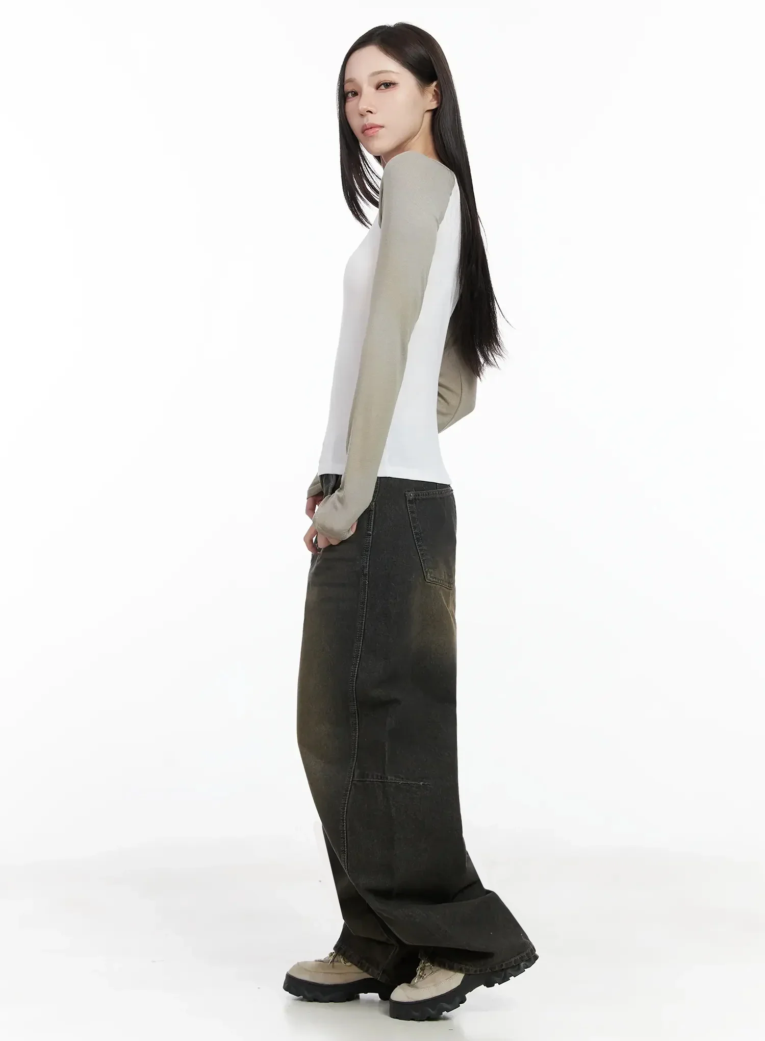 Basic Raglan Long Sleeve Top IJ528 - Image 9