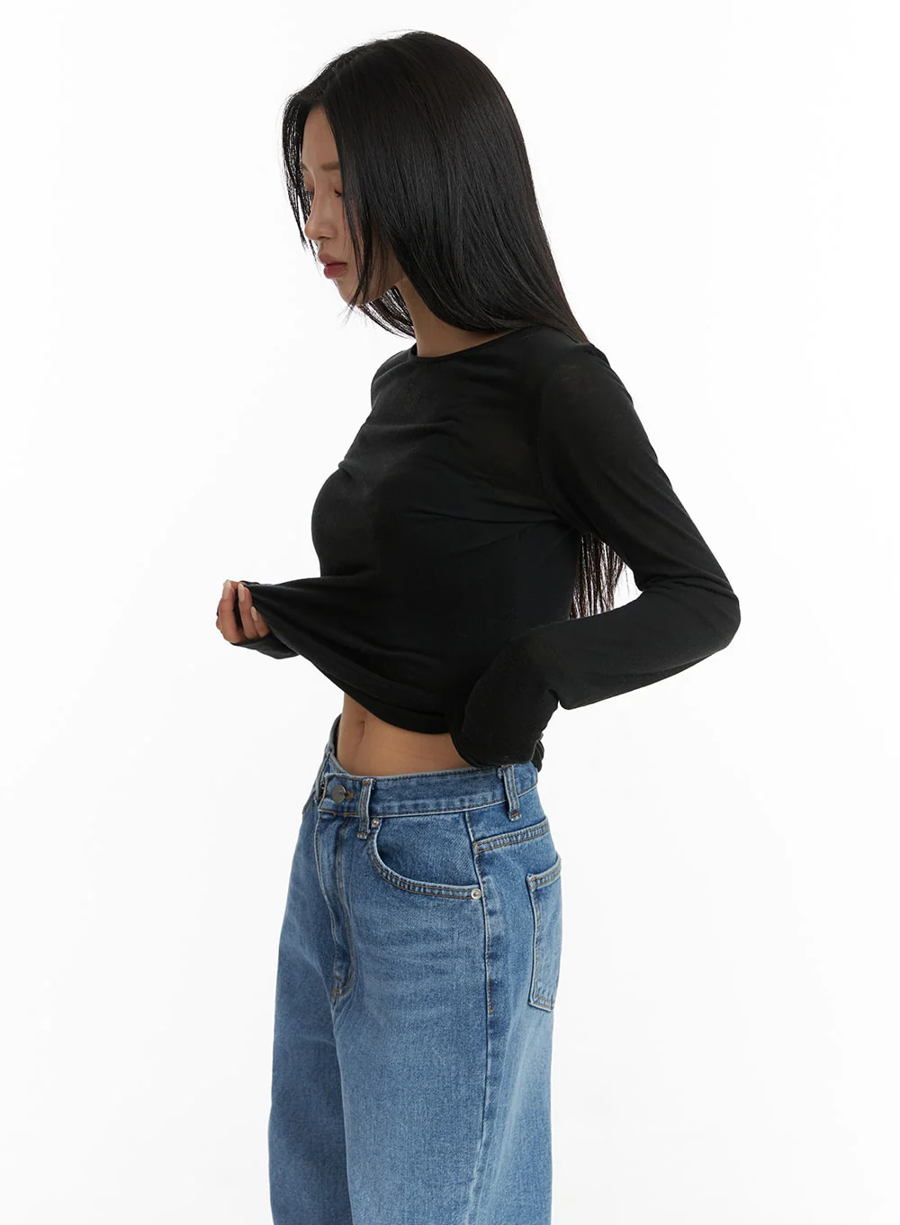 Basic Round Neck Slim Fit Top CJ431 - Image 5