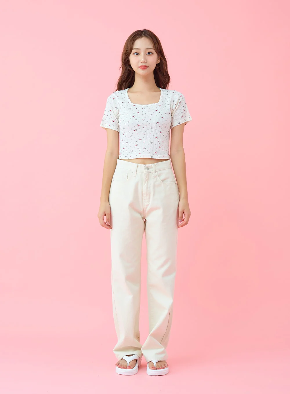 Basic Semi Wide Cotten Pants BG04 - Image 14