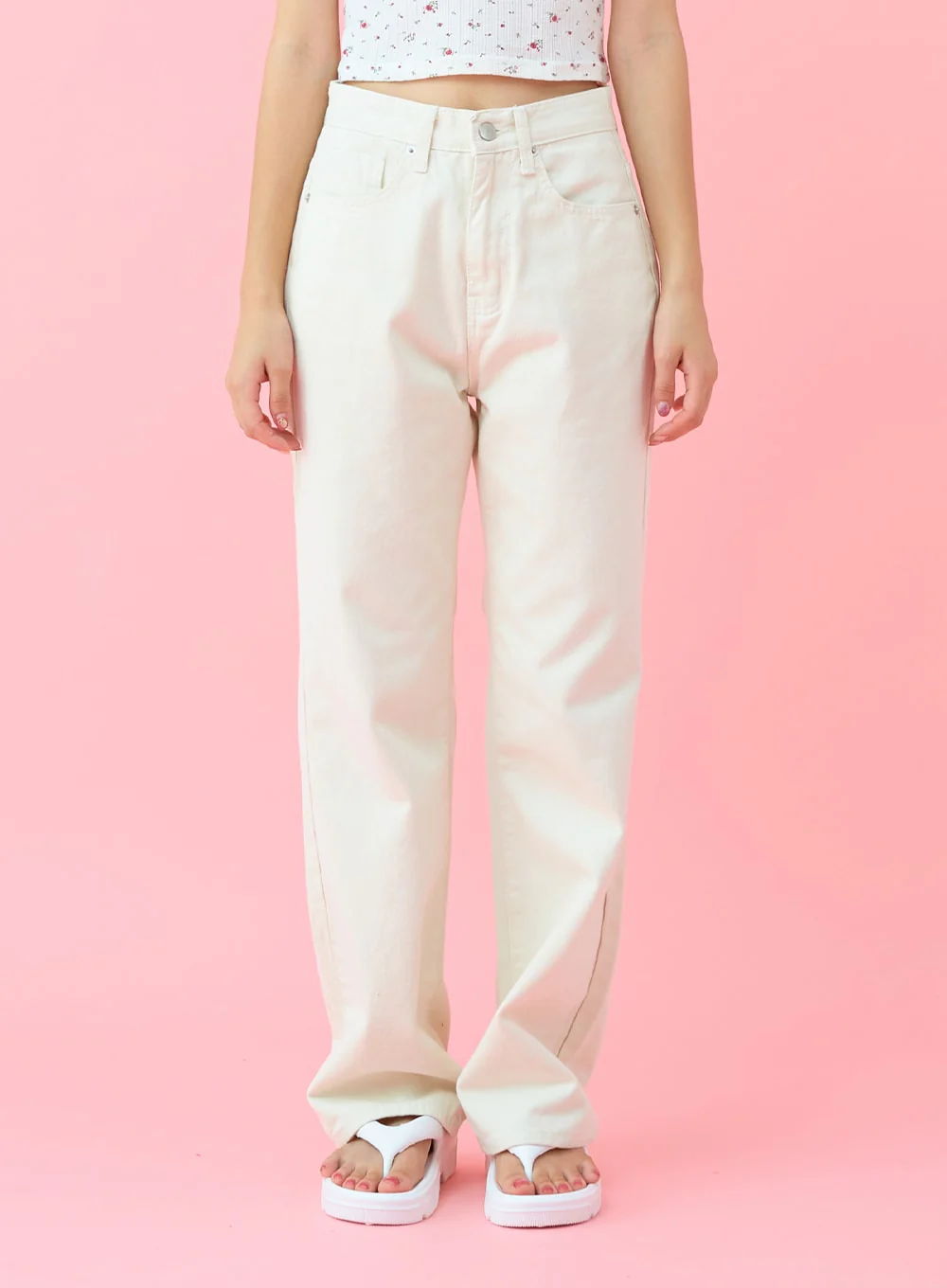 Basic Semi Wide Cotten Pants BG04 - Image 17