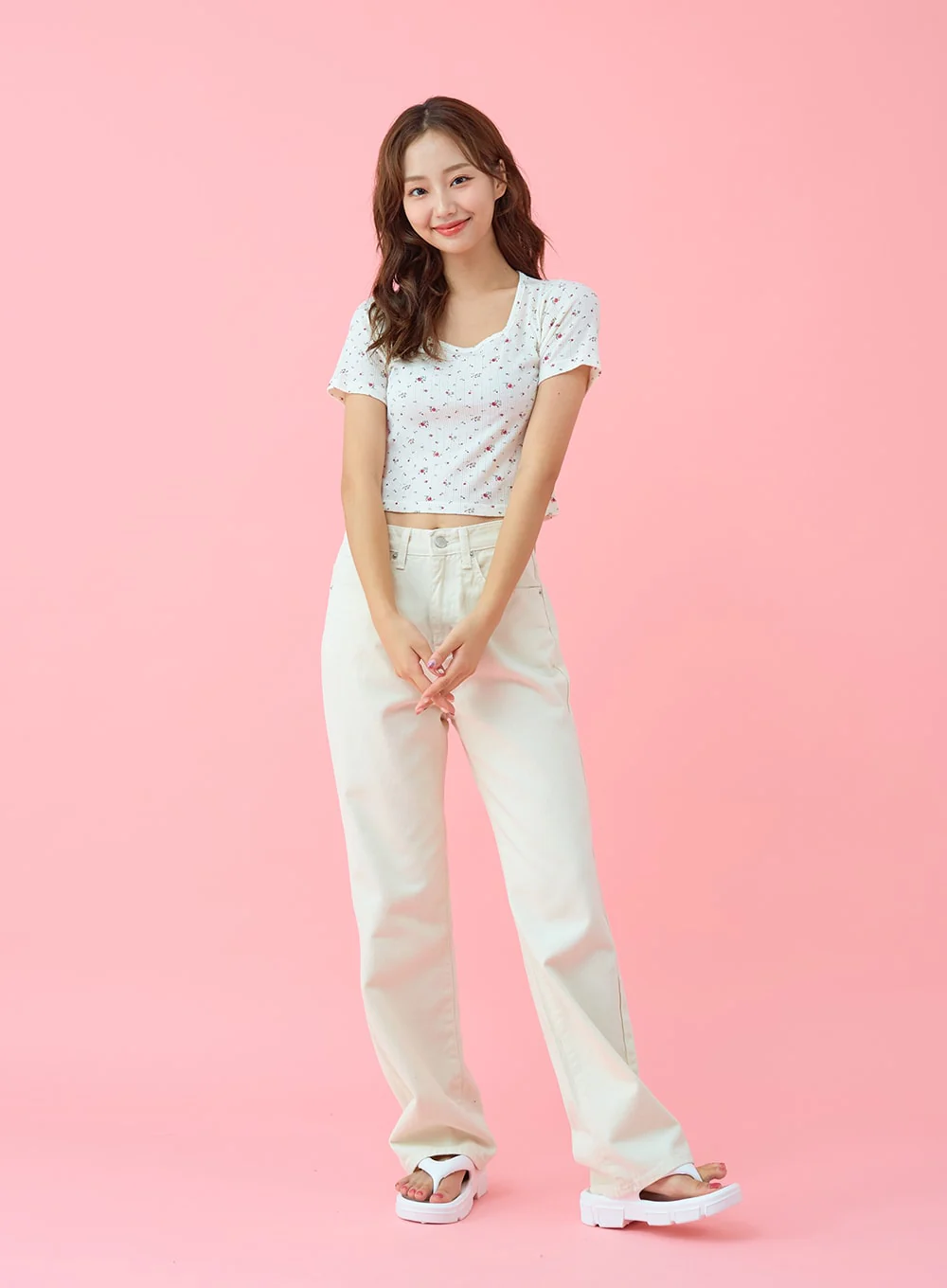 Basic Semi Wide Cotten Pants BG04 - Image 5