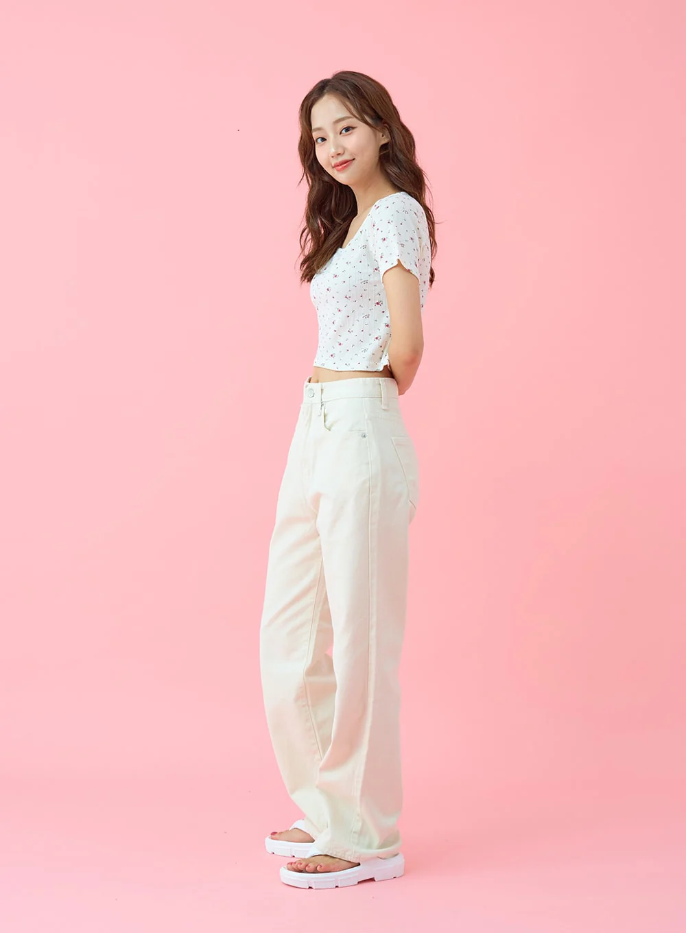 Basic Semi Wide Cotten Pants BG04 - Image 8