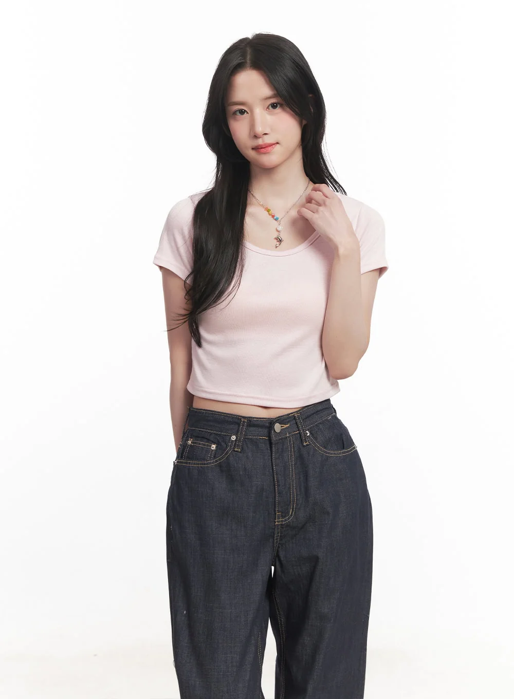 Basic Slim-Fit Crop Top CA510 - Image 14
