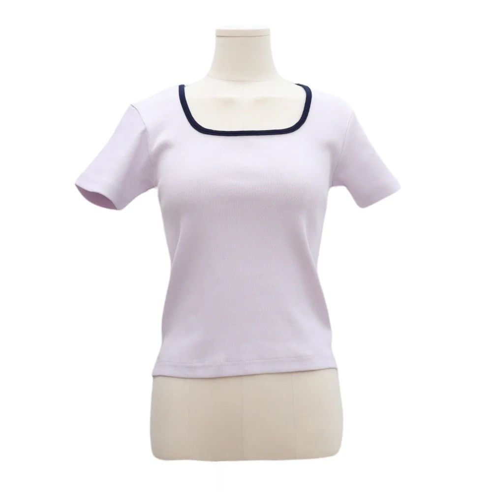 Basic Square Neck T-shirt OA13 - Image 19