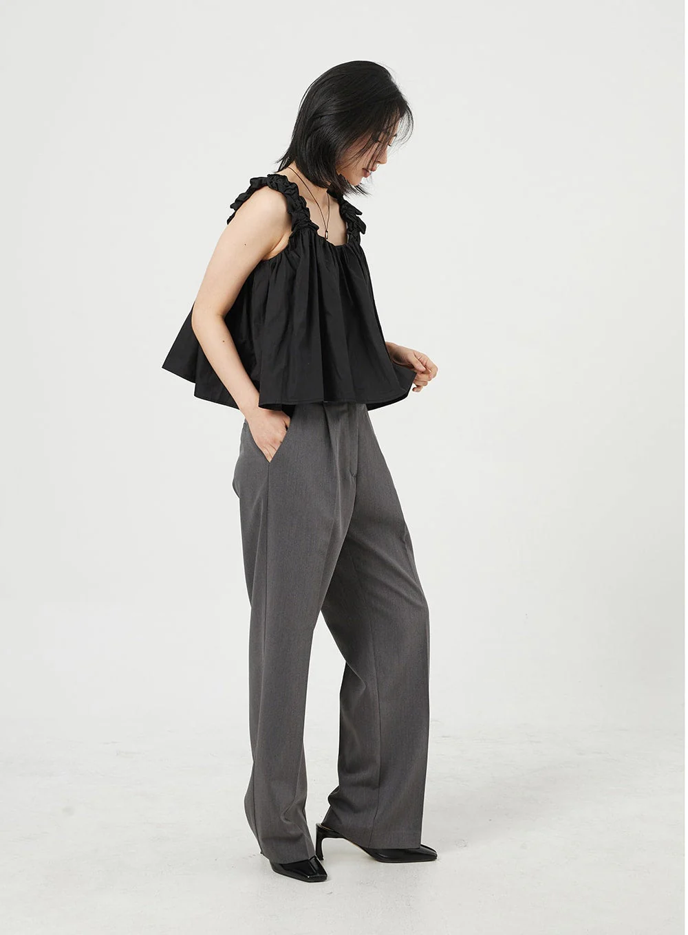 Basic Tailored Pants OM328 - Image 2