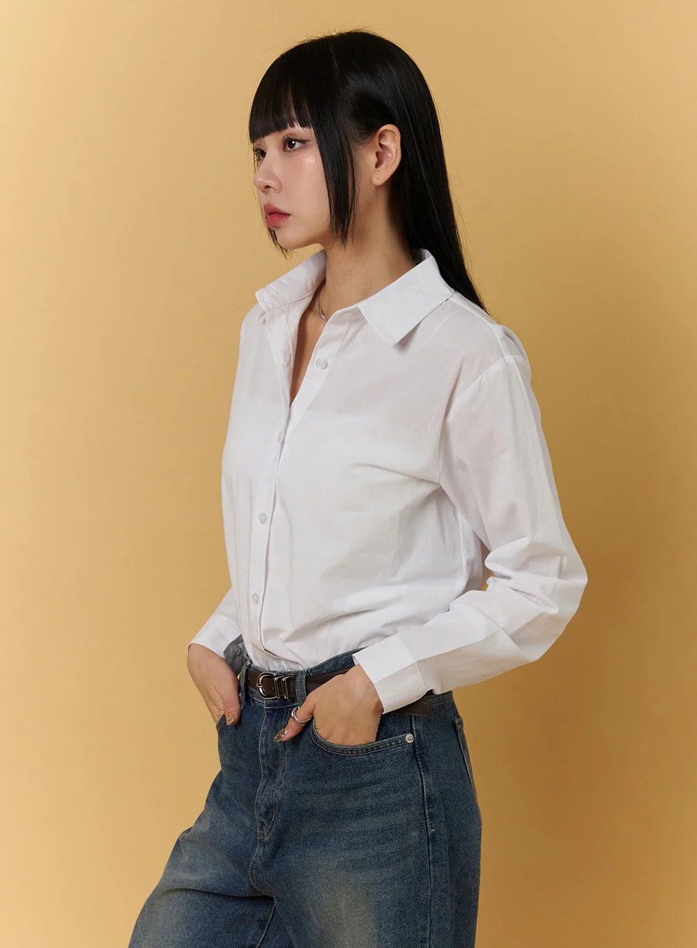 Basic Tailored Shirt CJ404 - Image 5