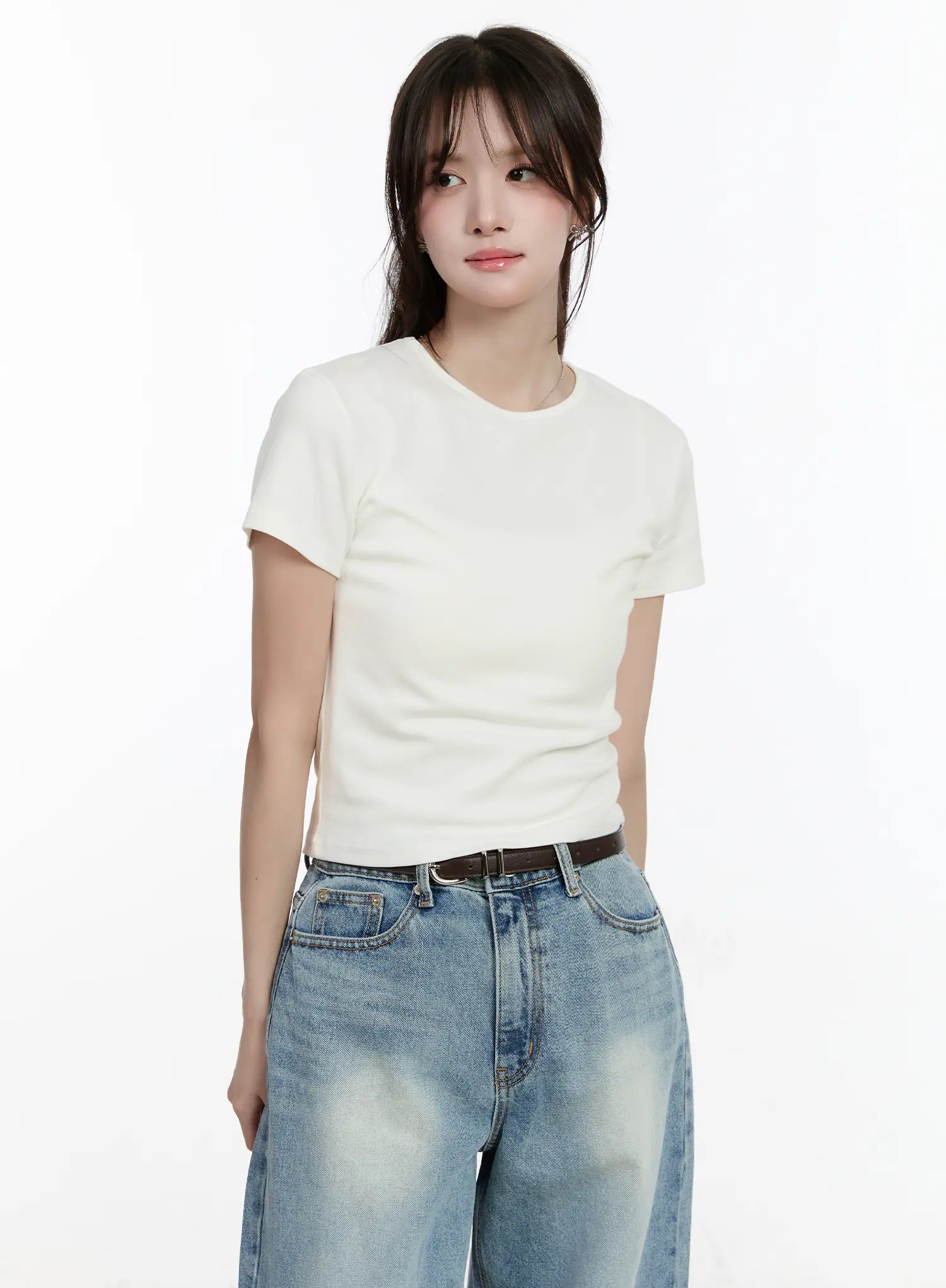 Basic U-Neck Short Sleeve Tee CM505