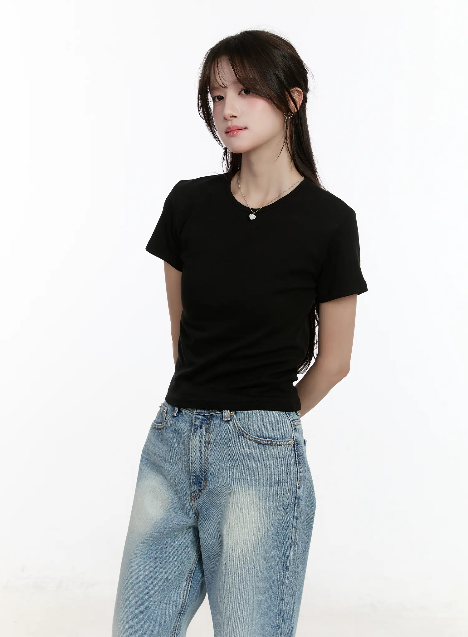 Basic U-Neck Short Sleeve Tee CM505 - Image 4